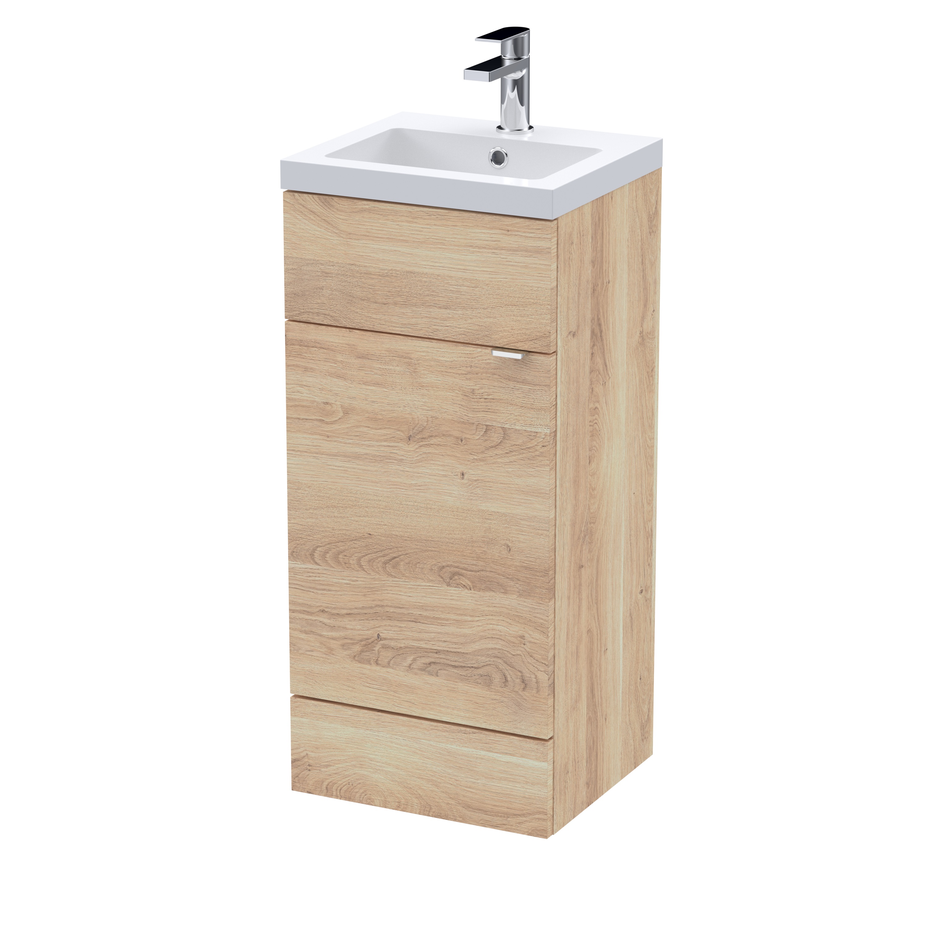 Hudson Reed Fusion Bleached Oak 400mm Vanity Unit and Basin CBI3023