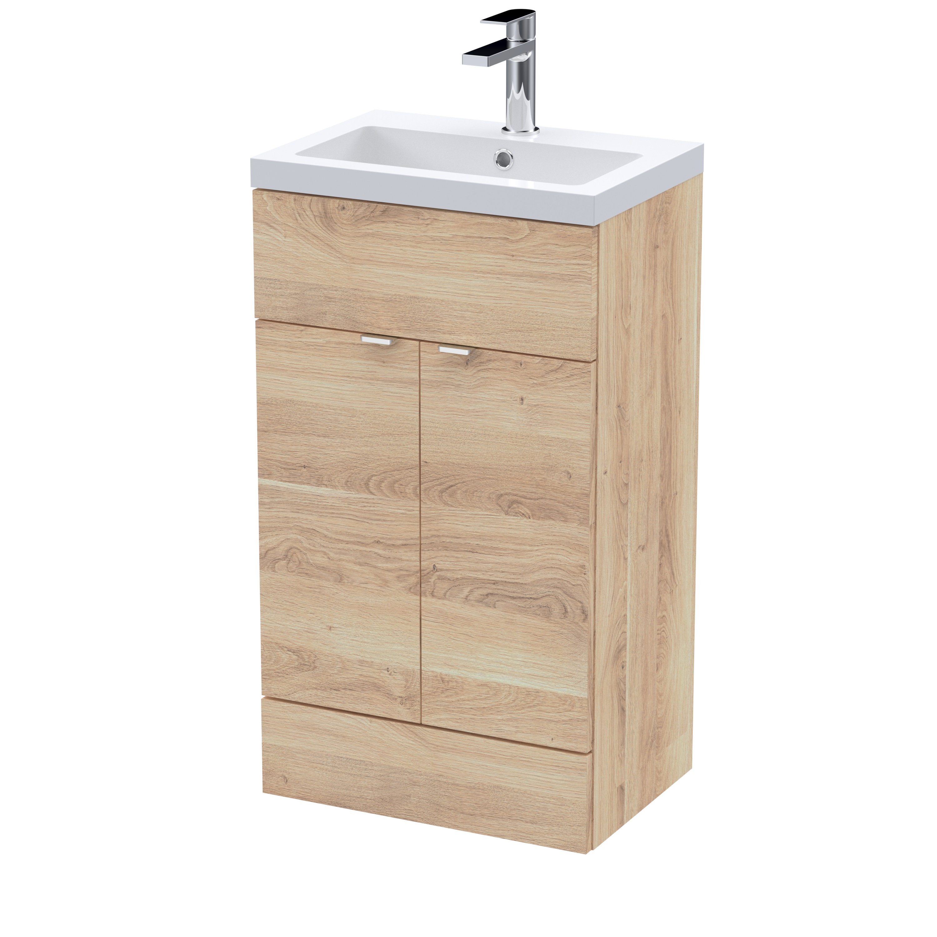 Hudson Reed Fusion Bleached Oak 500mm Vanity Unit and Basin CBI3024