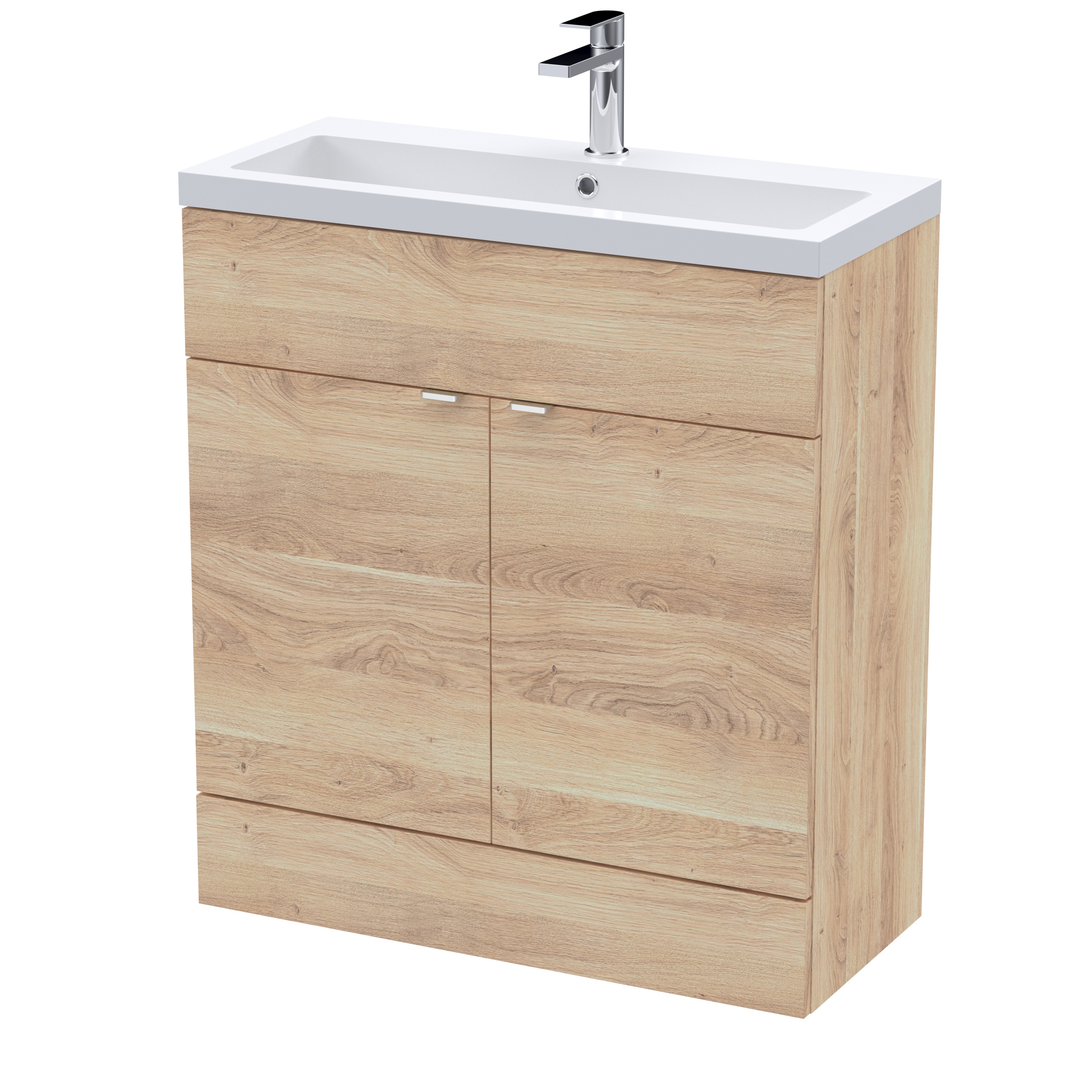 Hudson Reed Fusion Bleached Oak 800mm Vanity Unit and Basin CBI3028A