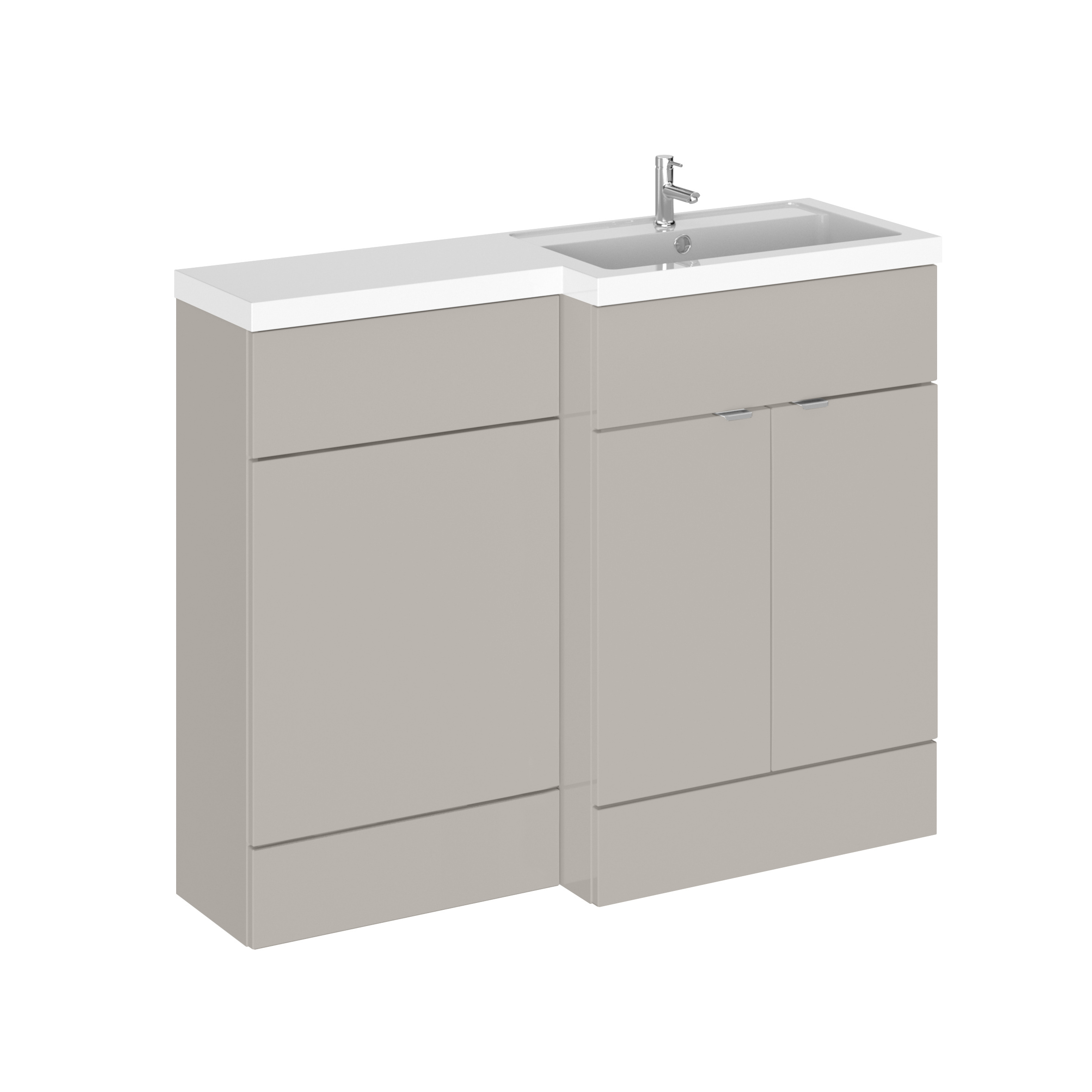 Hudson Reed Fusion Pebble Grey 1100mm Vanity Unit Pack Full Depth RH CBI3203