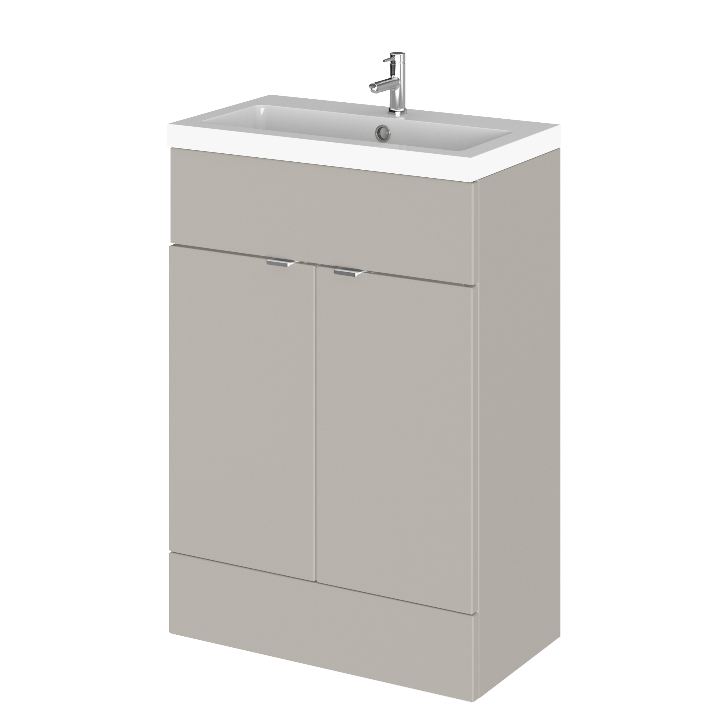 Hudson Reed Fusion Pebble Grey 600mm Vanity Unit and Basin CBI3207
