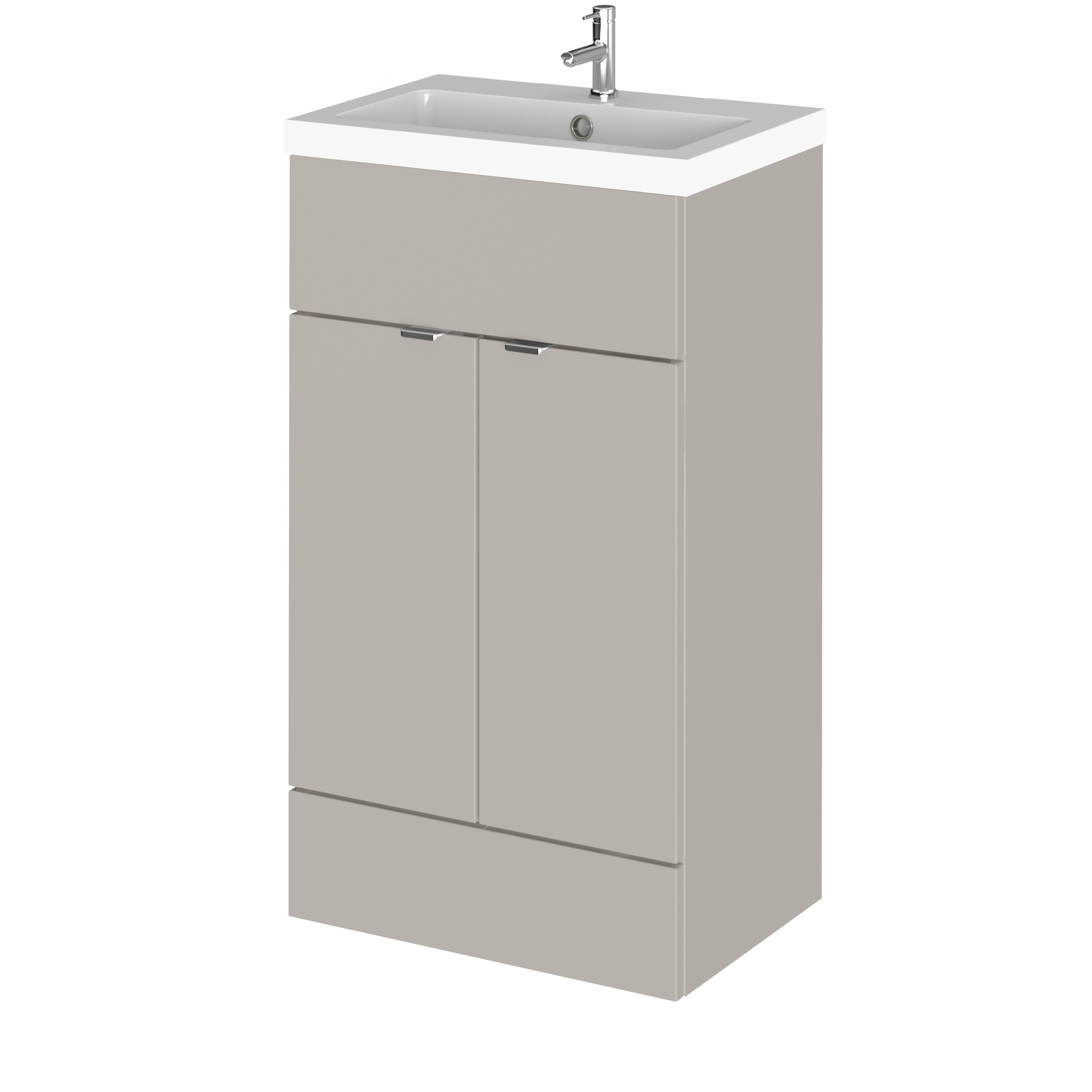 Hudson Reed Fusion Pebble Grey 500mm Vanity Unit and Basin CBI3224
