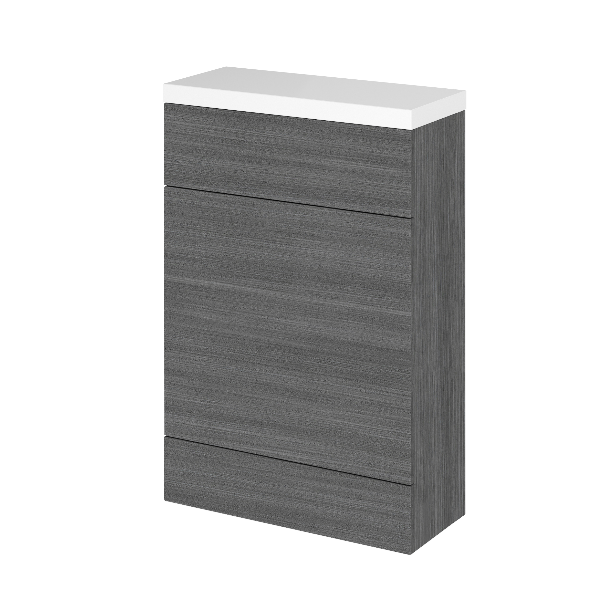 Hudson Reed Fusion Anthracite Woodgrain 600mm WC Unit and Top Compact CBI519