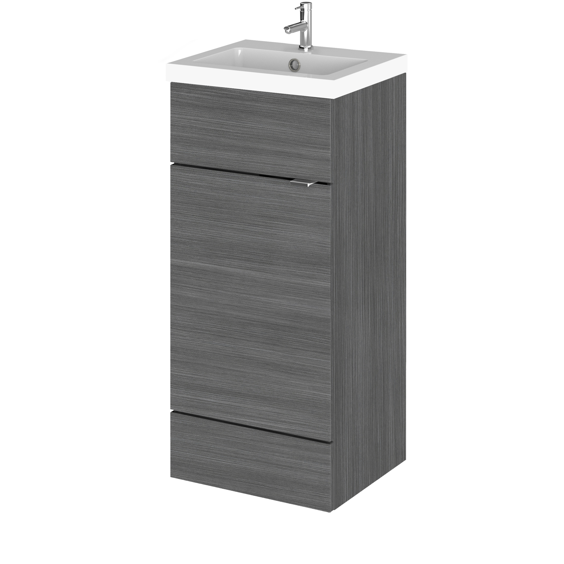 Hudson Reed Fusion Anthracite Woodgrain 400mm Vanity Unit and Basin CBI523