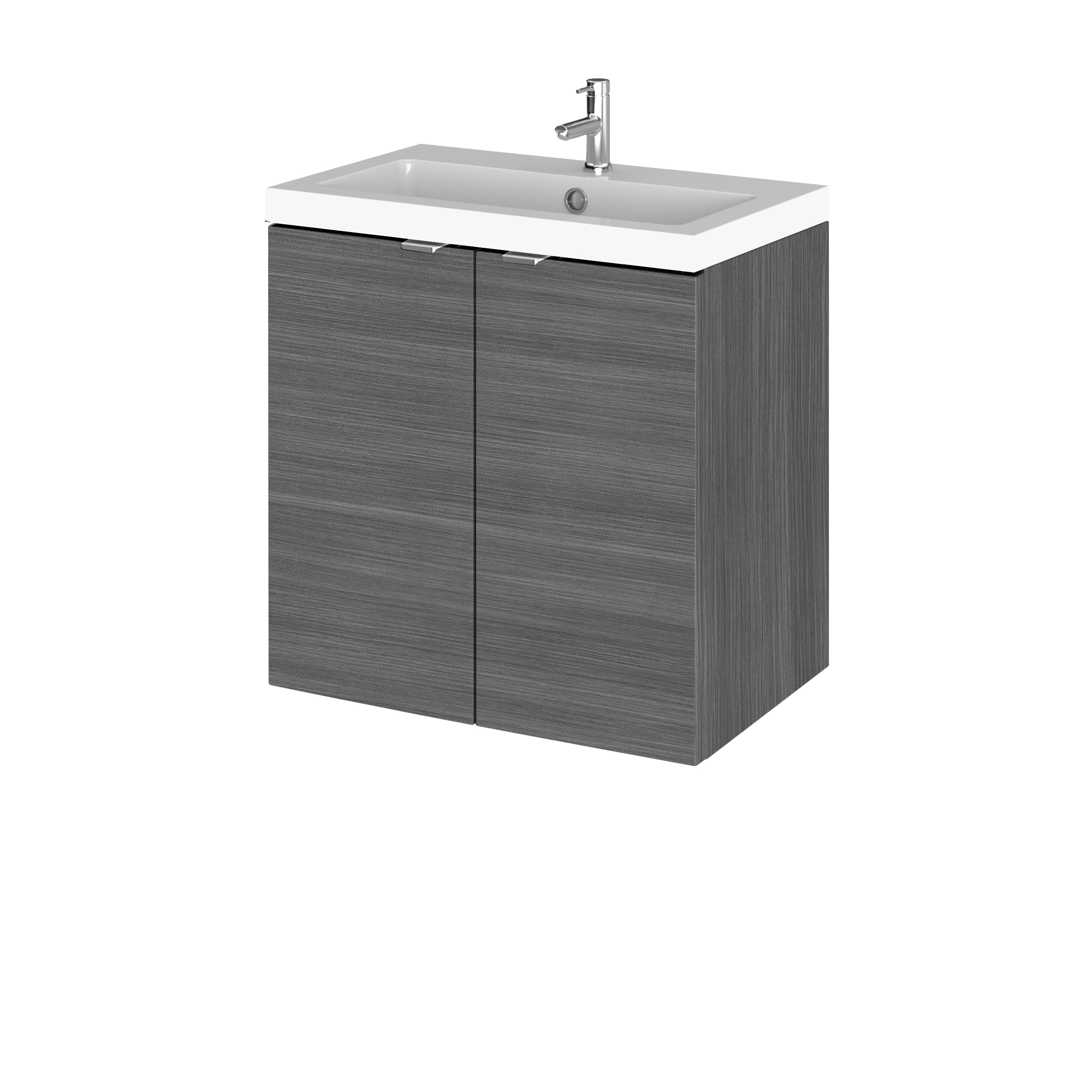 Hudson Reed Fusion Anthracite Woodgrain 500mm Vanity Unit and Basin CBI540
