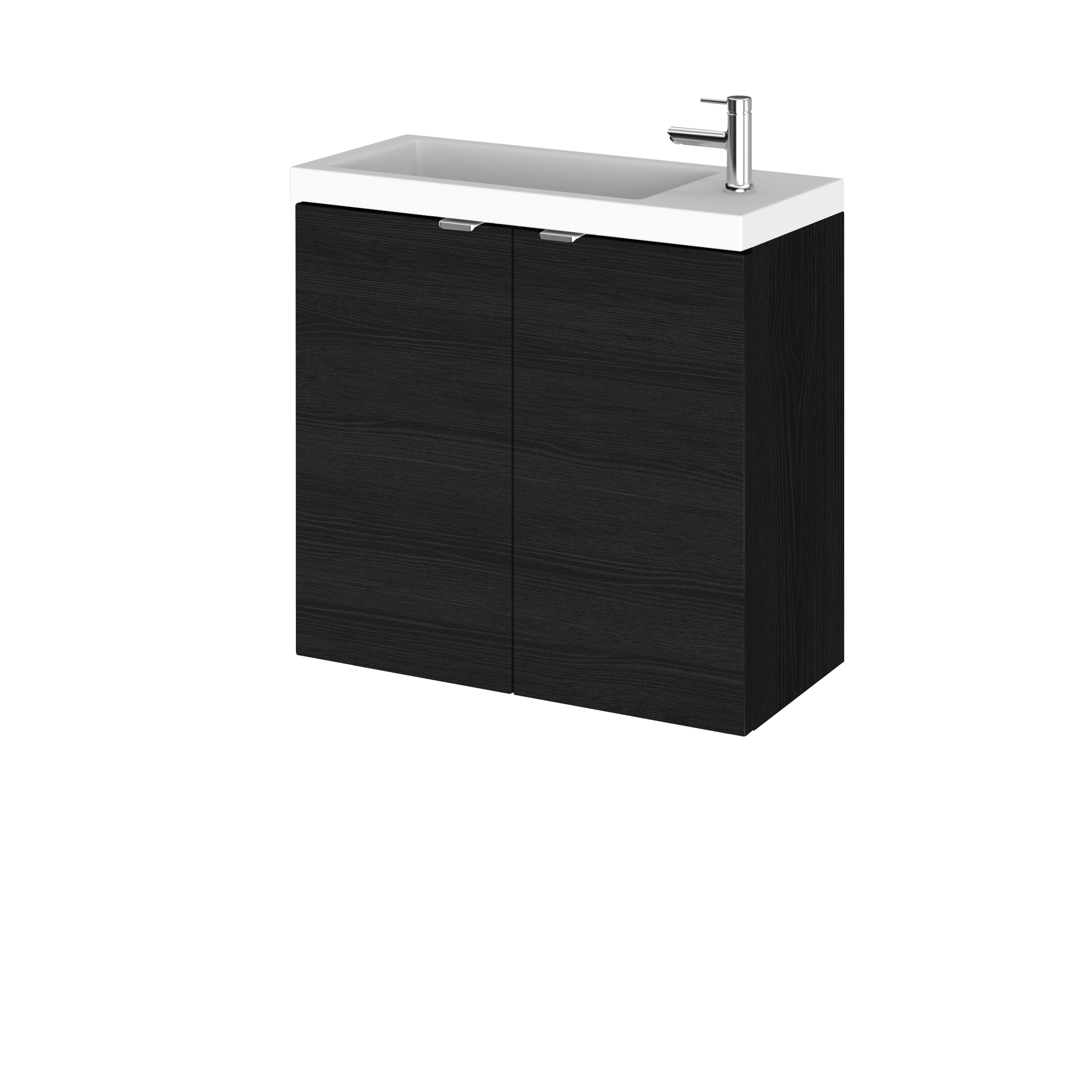 Hudson Reed Fusion Charcoal Black 600mm Vanity Unit and Basin CBI629