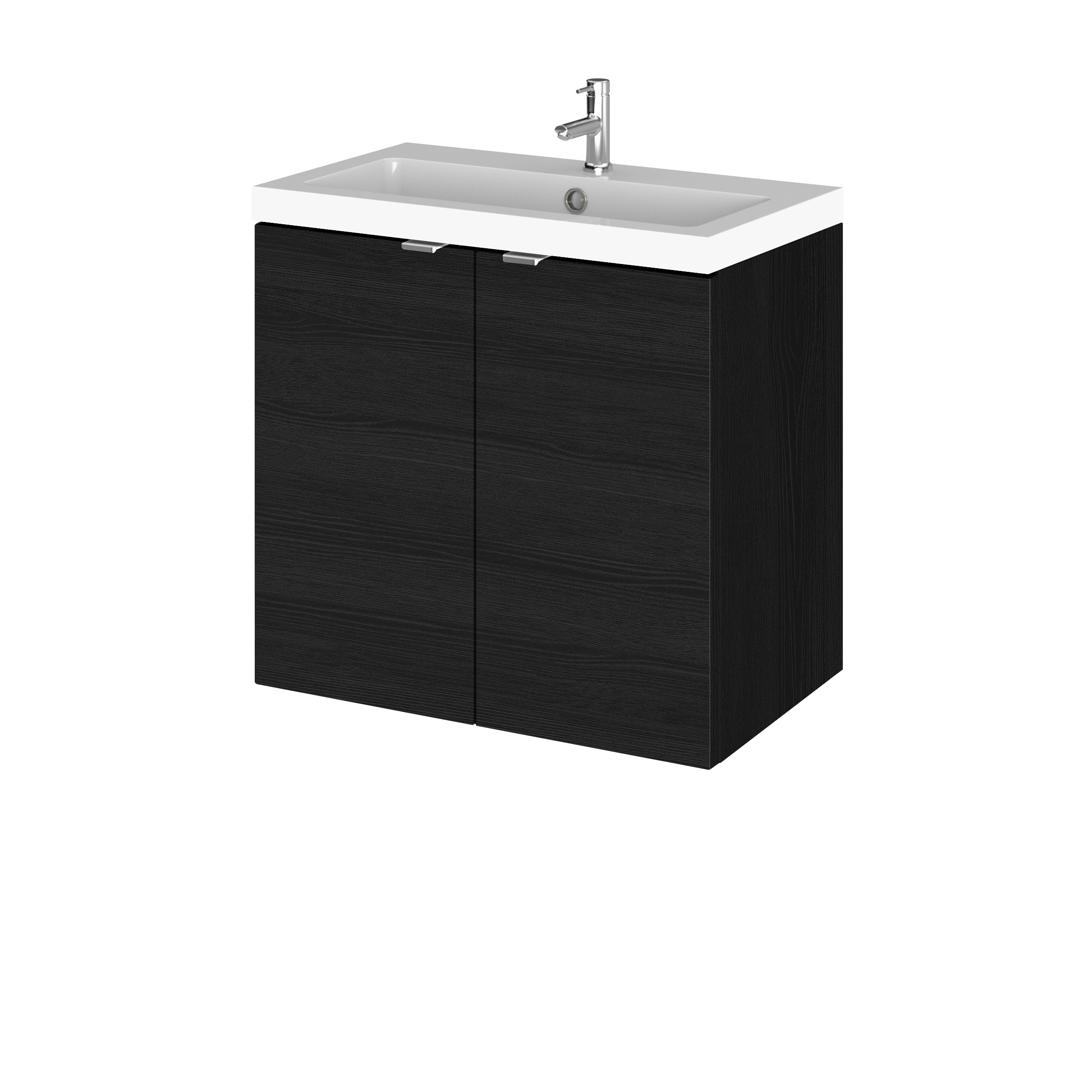 Hudson Reed Fusion Charcoal Black 600mm Vanity Unit and Basin CBI636