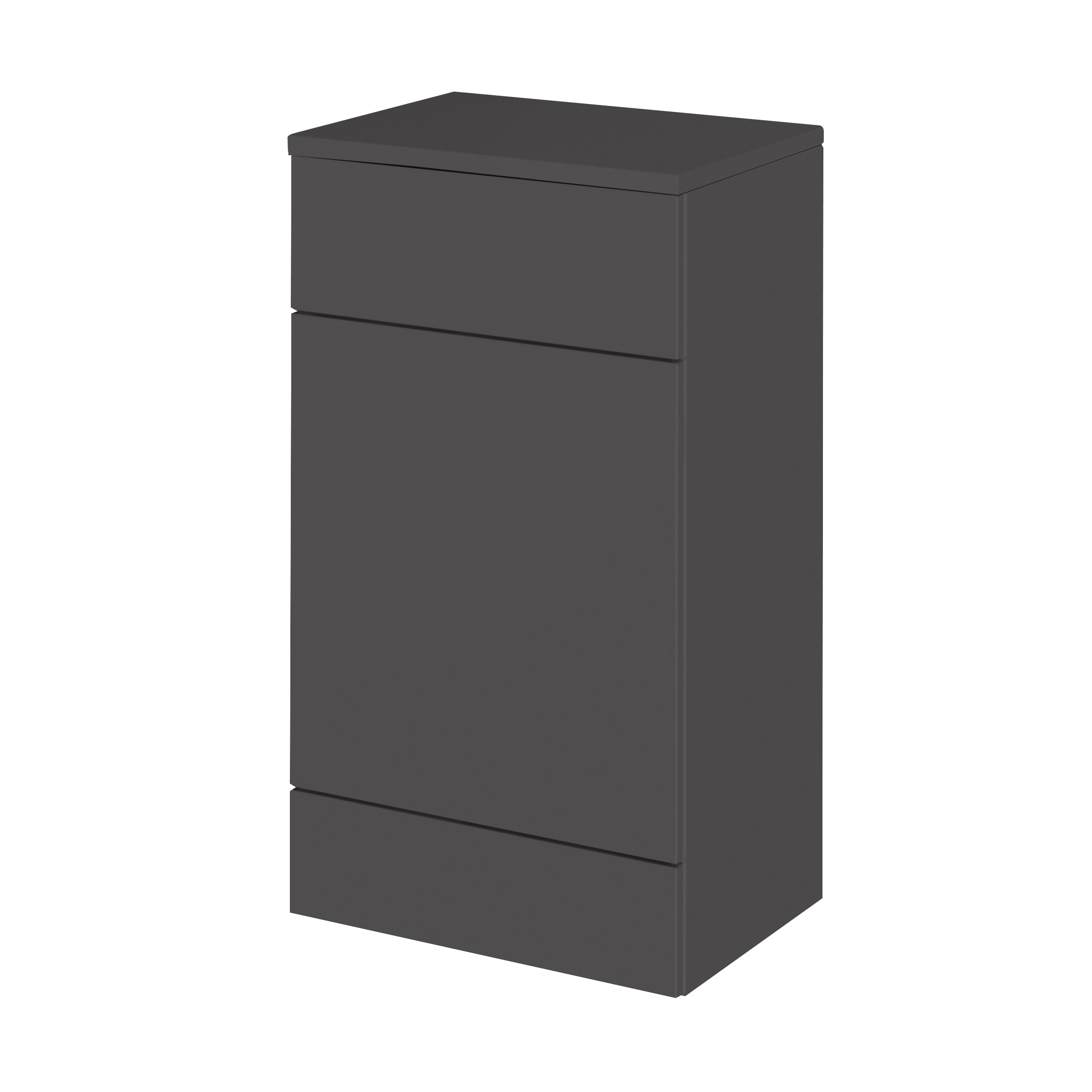 Hudson Reed Fusion Gloss Grey 500mm WC Unit and Co ordinating Top CBI905A