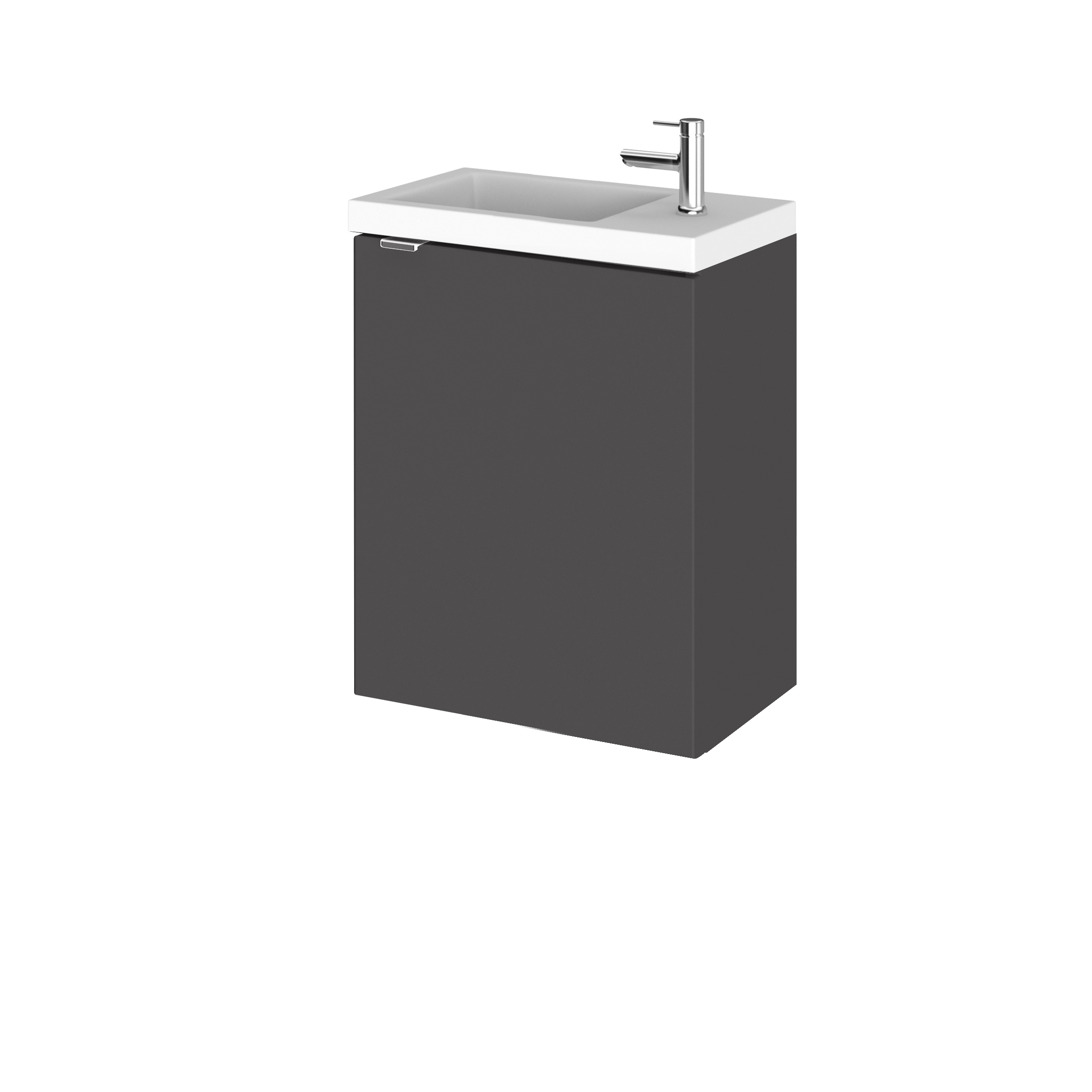 Hudson Reed Fusion Gloss Grey 400mm Vanity Unit and Basin CBI937