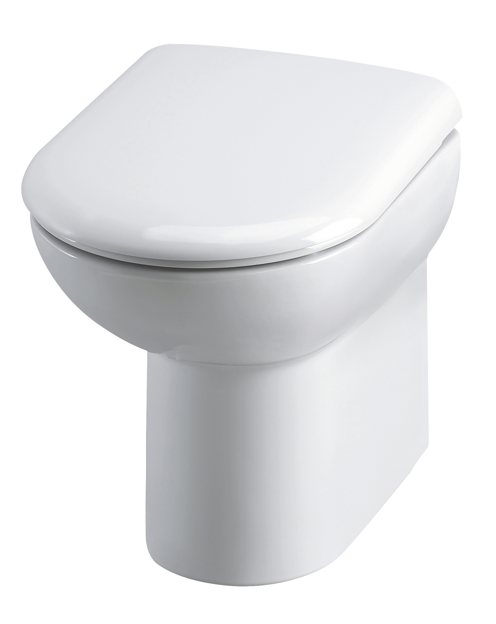 Hudson Reed Back to Wall Toilet Gloss White Comfort Height Pan and Seat CBW002