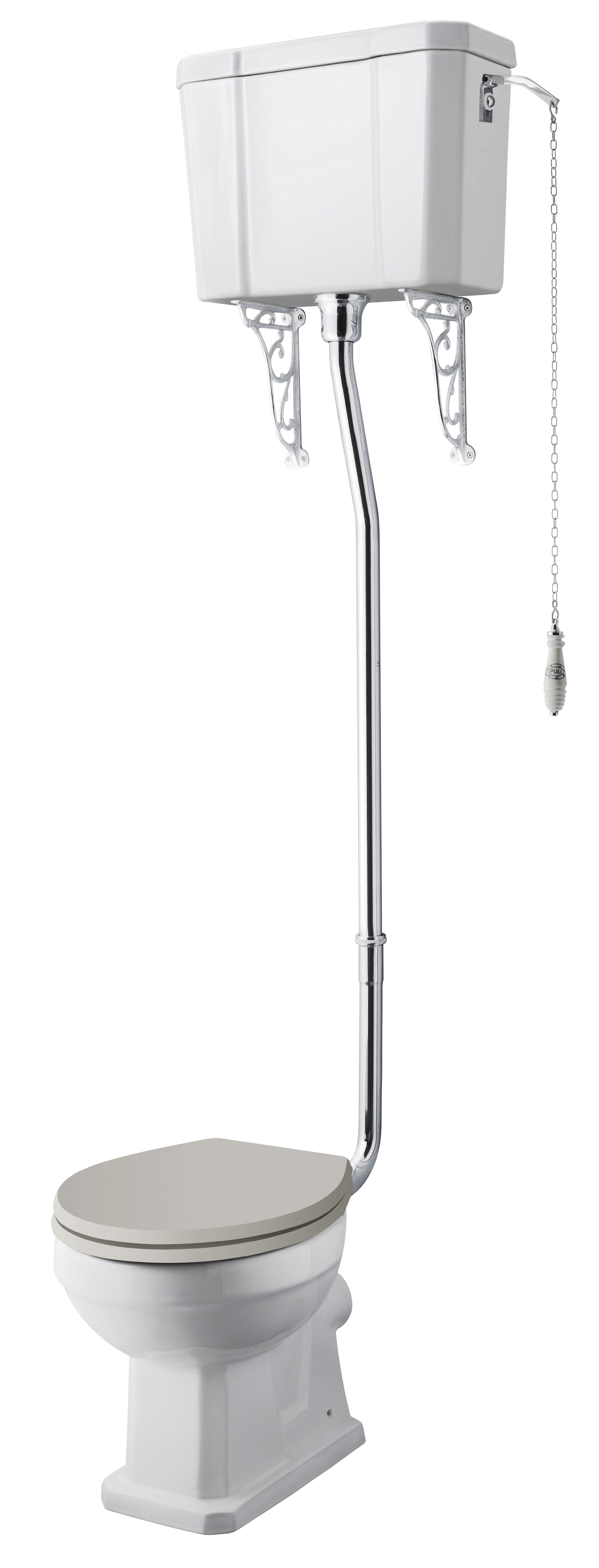 Hudson Reed Richmond Gloss White High Level Pan, Cistern and Flush Pipe Kit CCR023
