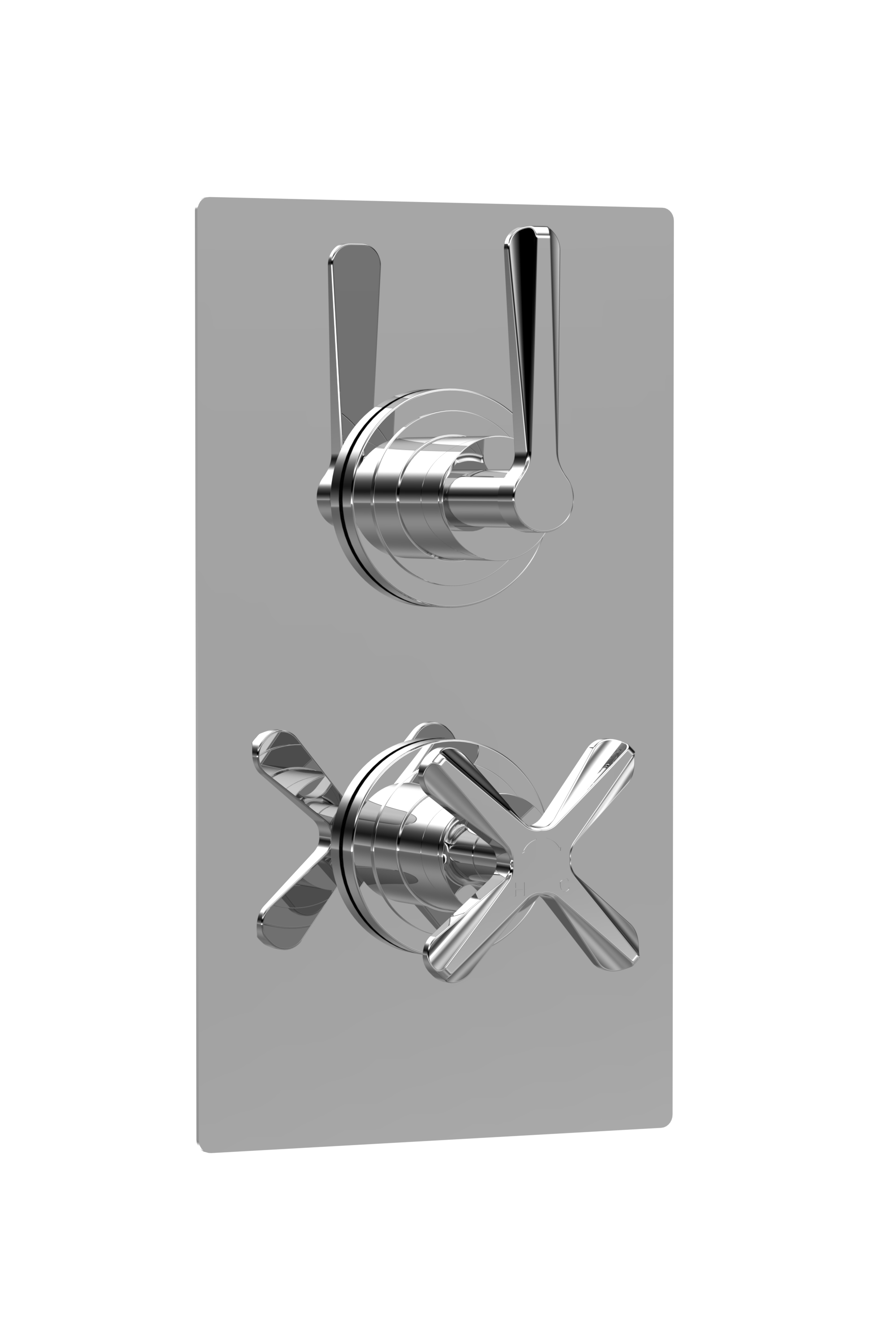 Nuie Aztec Chrome 1 Outlet Twin Thermostatic Shower Valve CLL3210