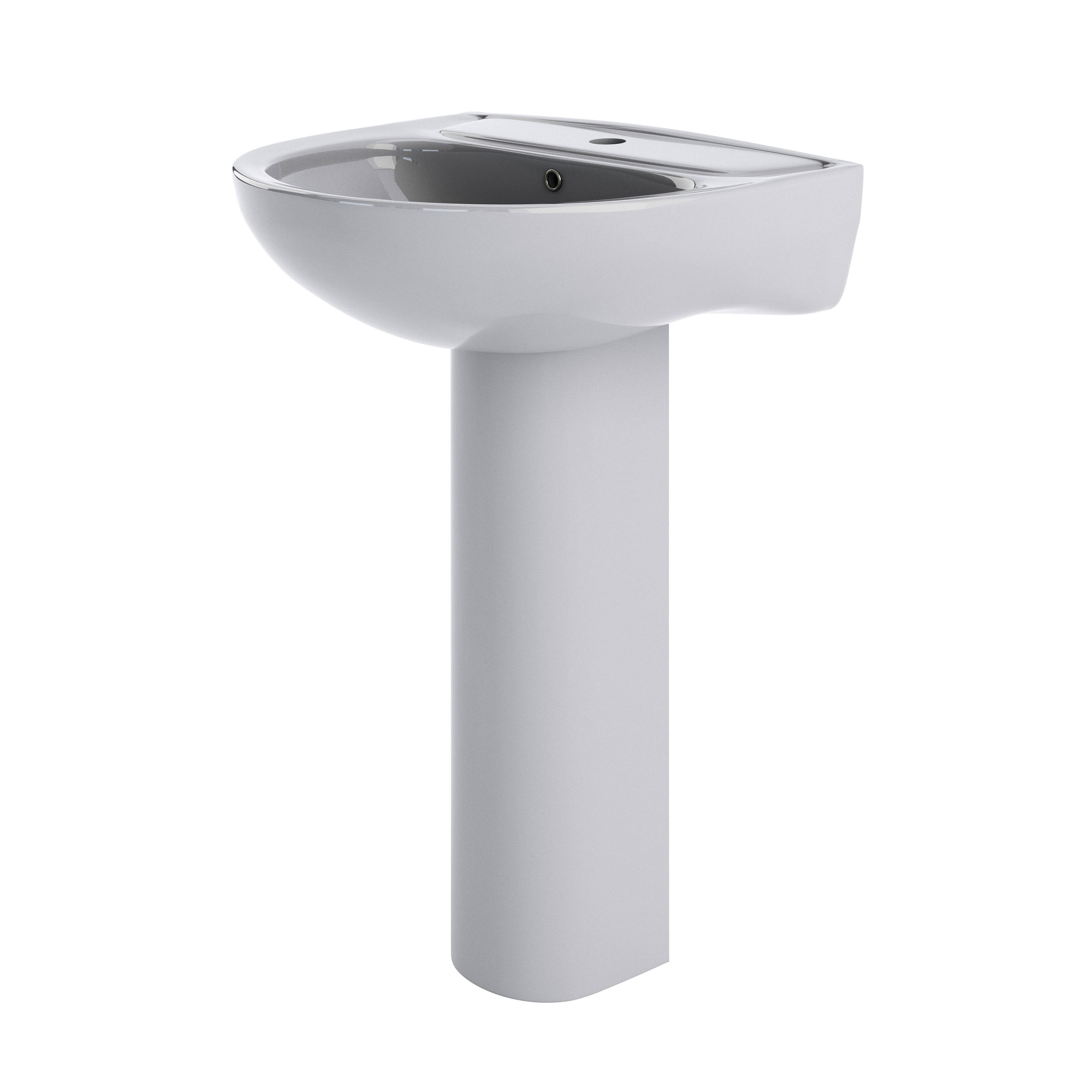 Nuie Lawton White 550mm Basin and Pedestal CLW003
