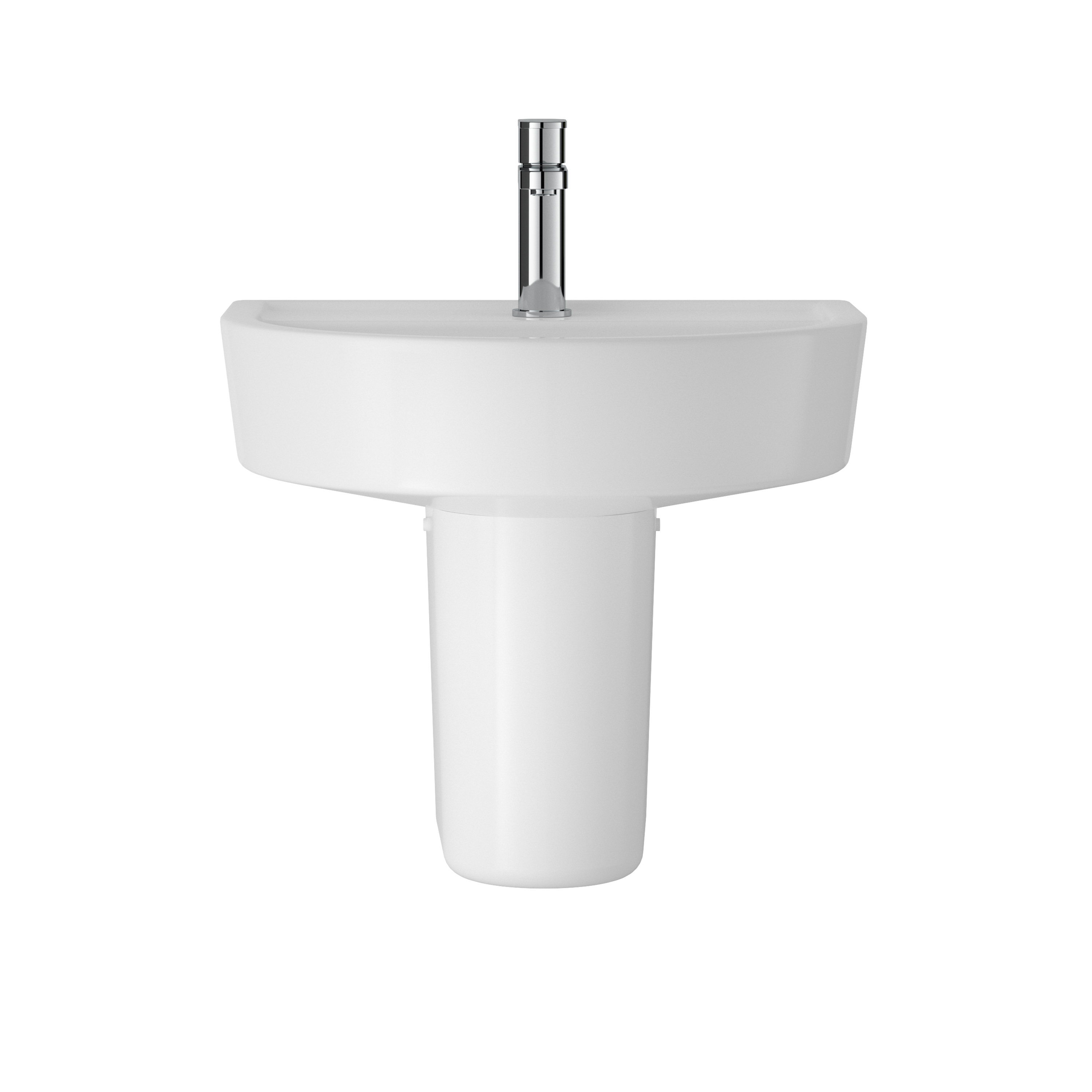 Hudson Reed Luna White 420mm Basin and Semi Pedestal CMA004