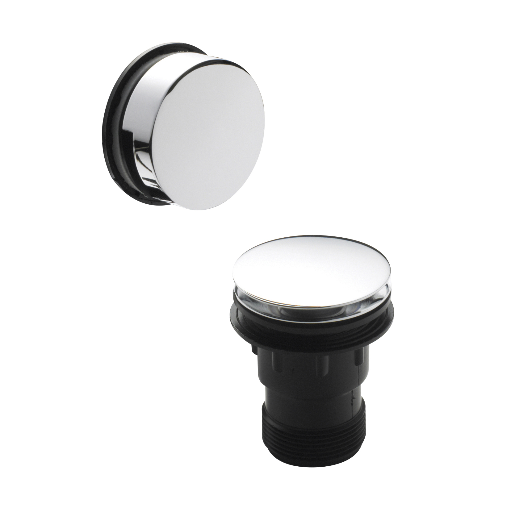 Nuie Chrome Inset Bath Push Button Waste E327E