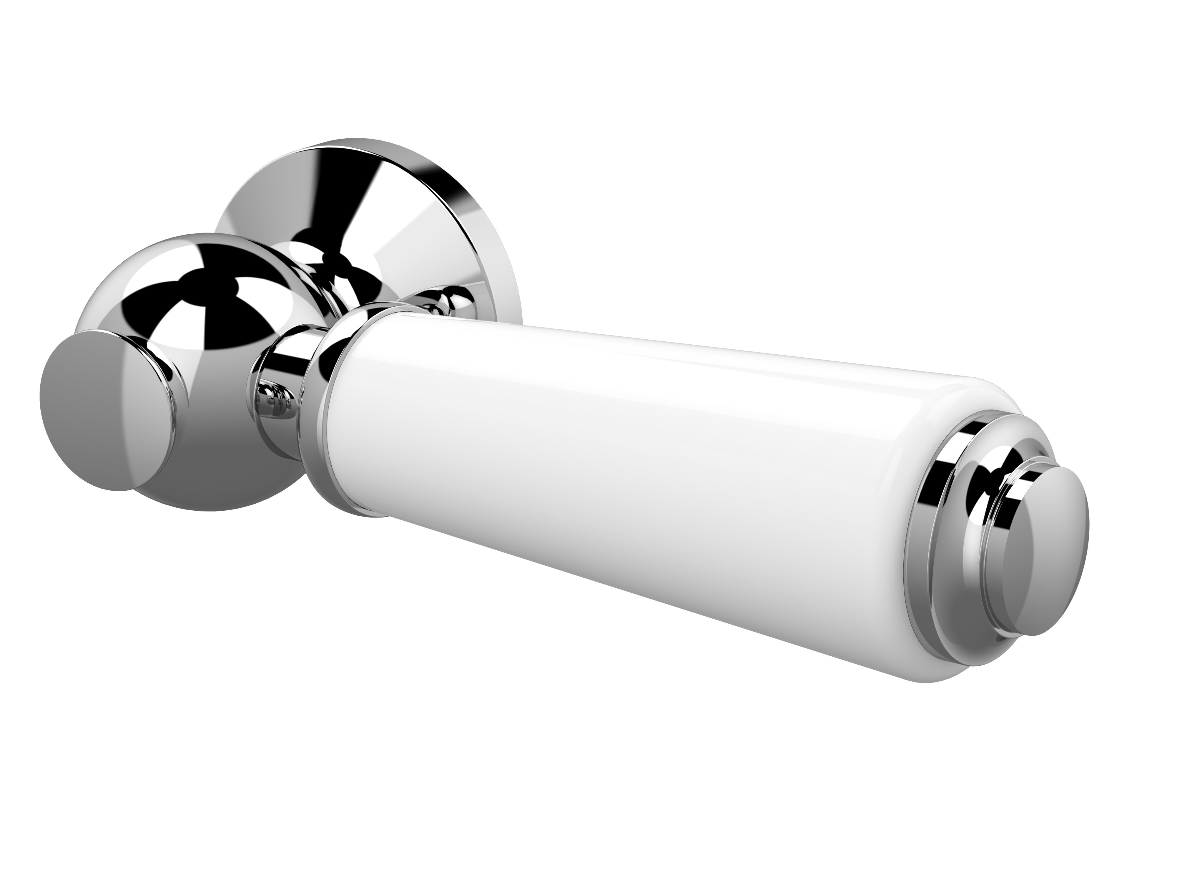 Hudson Reed Nuie Chrome white Ceramic WC Lever E370