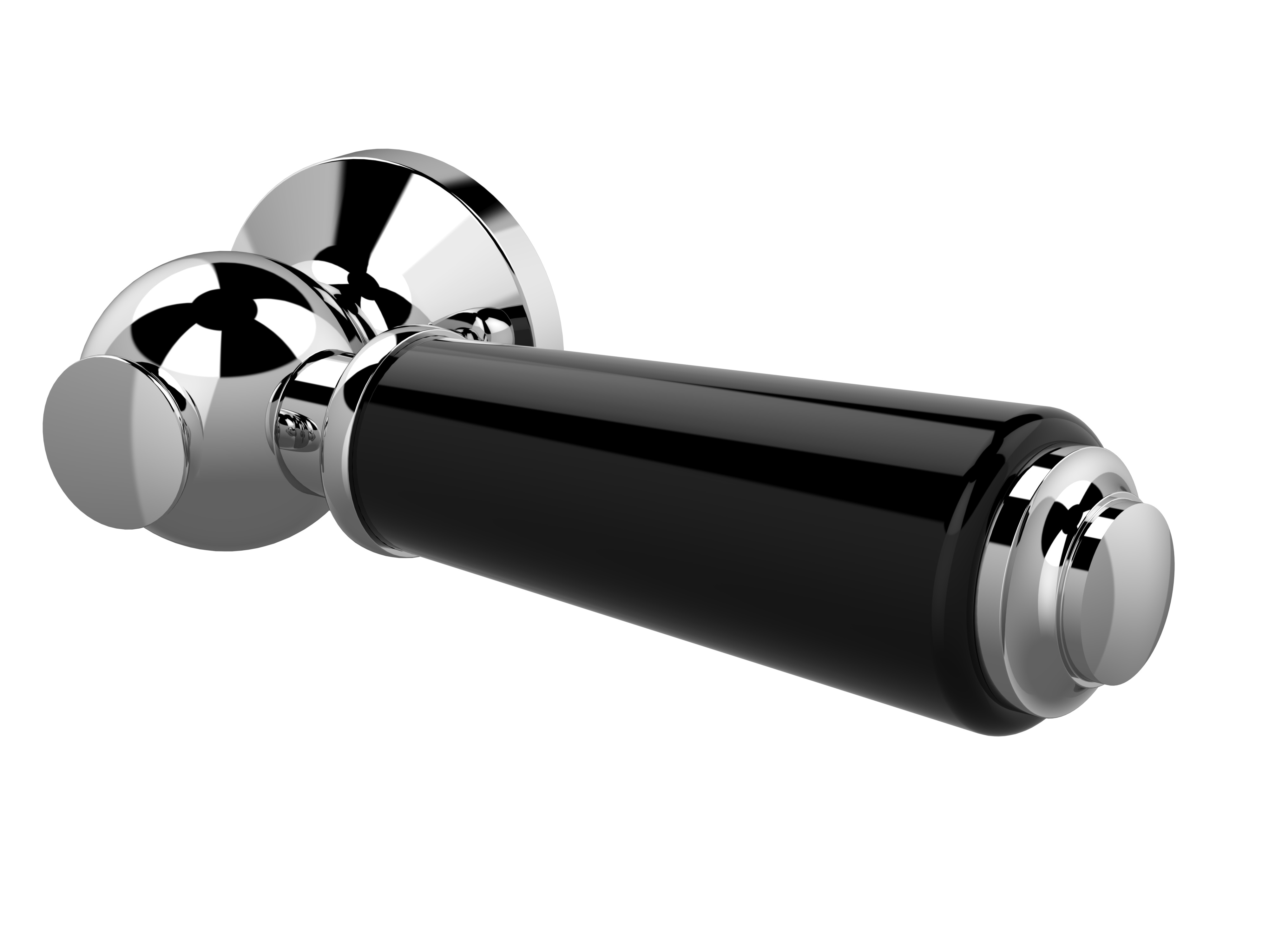 Hudson Reed Chrome Black WC Lever E470