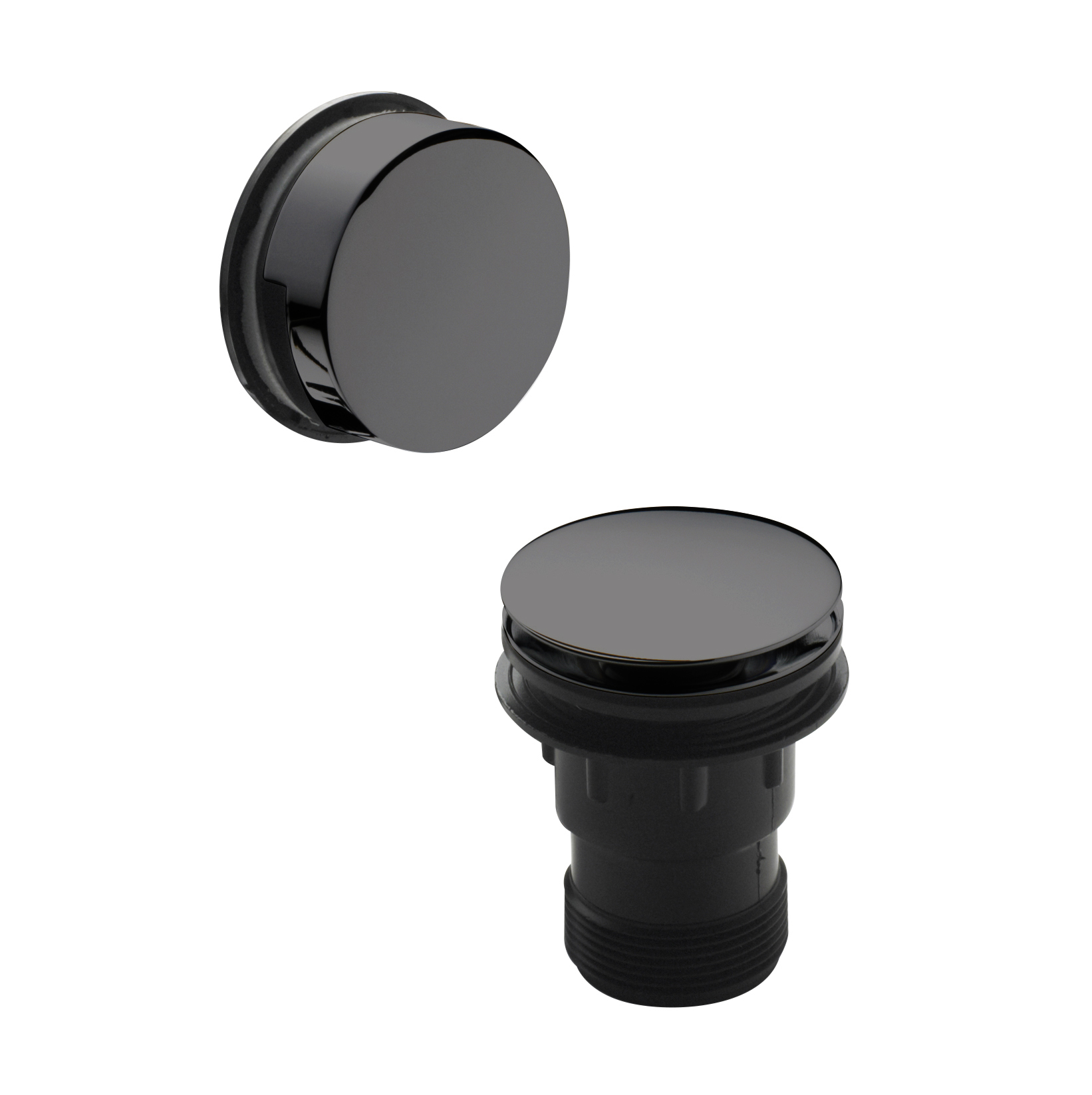 Nuie Brushed Pewter Inset Bath Push Button Waste E727E