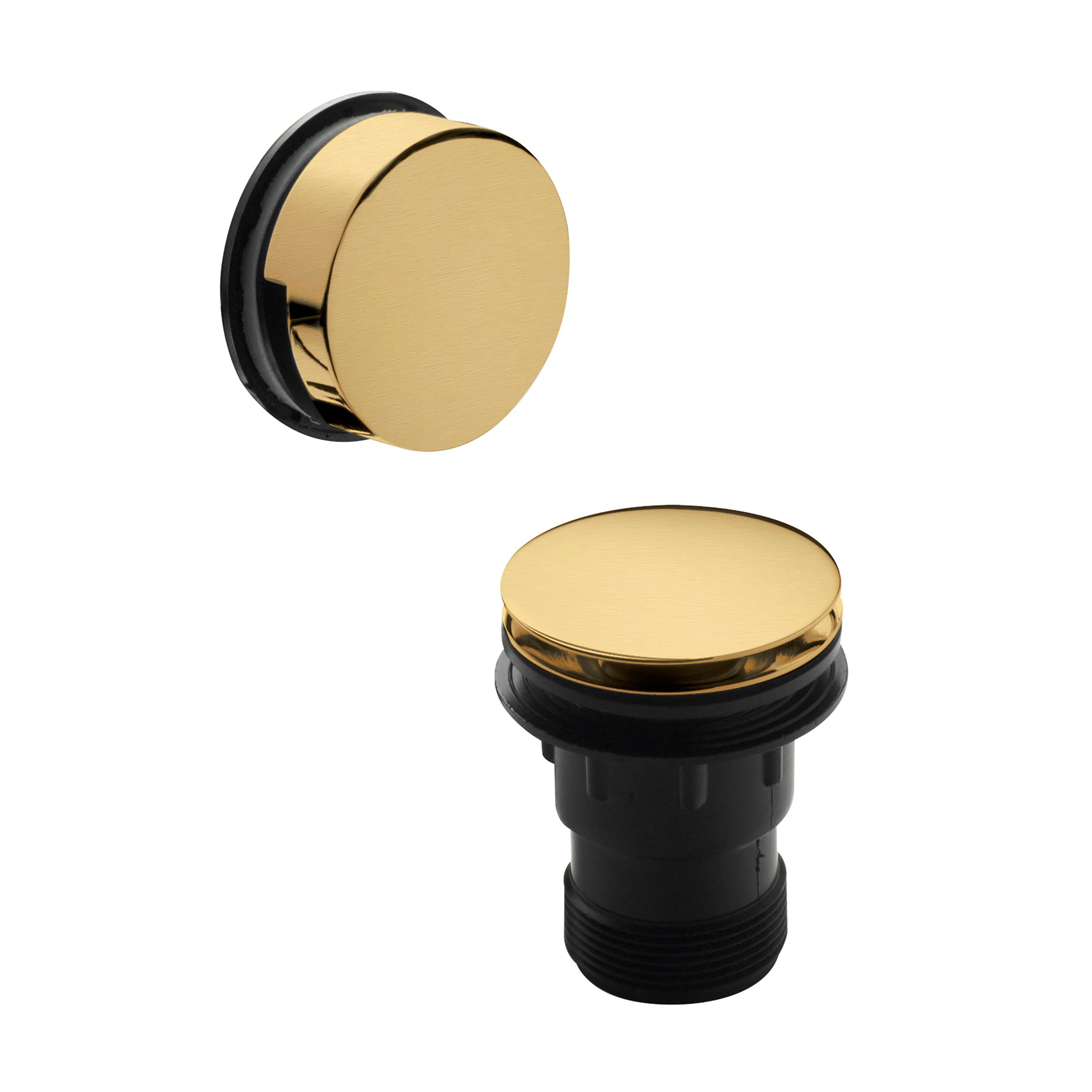 Hudson Reed Nuie Brushed Brass Push Button Bath Waste E827