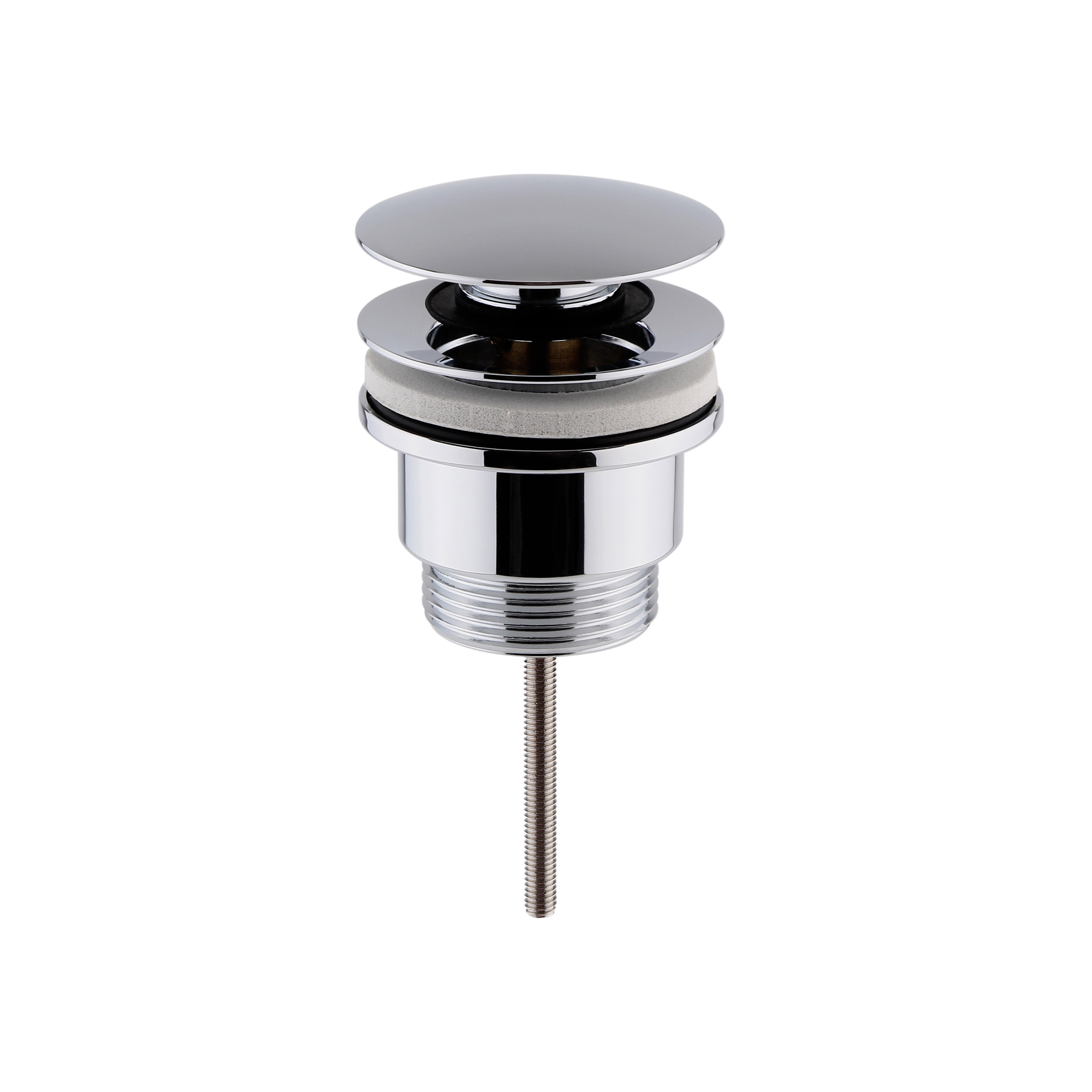Hudson Reed Nuie Chrome Universal Push Button Basin Waste Slotted and Un slotted EK310