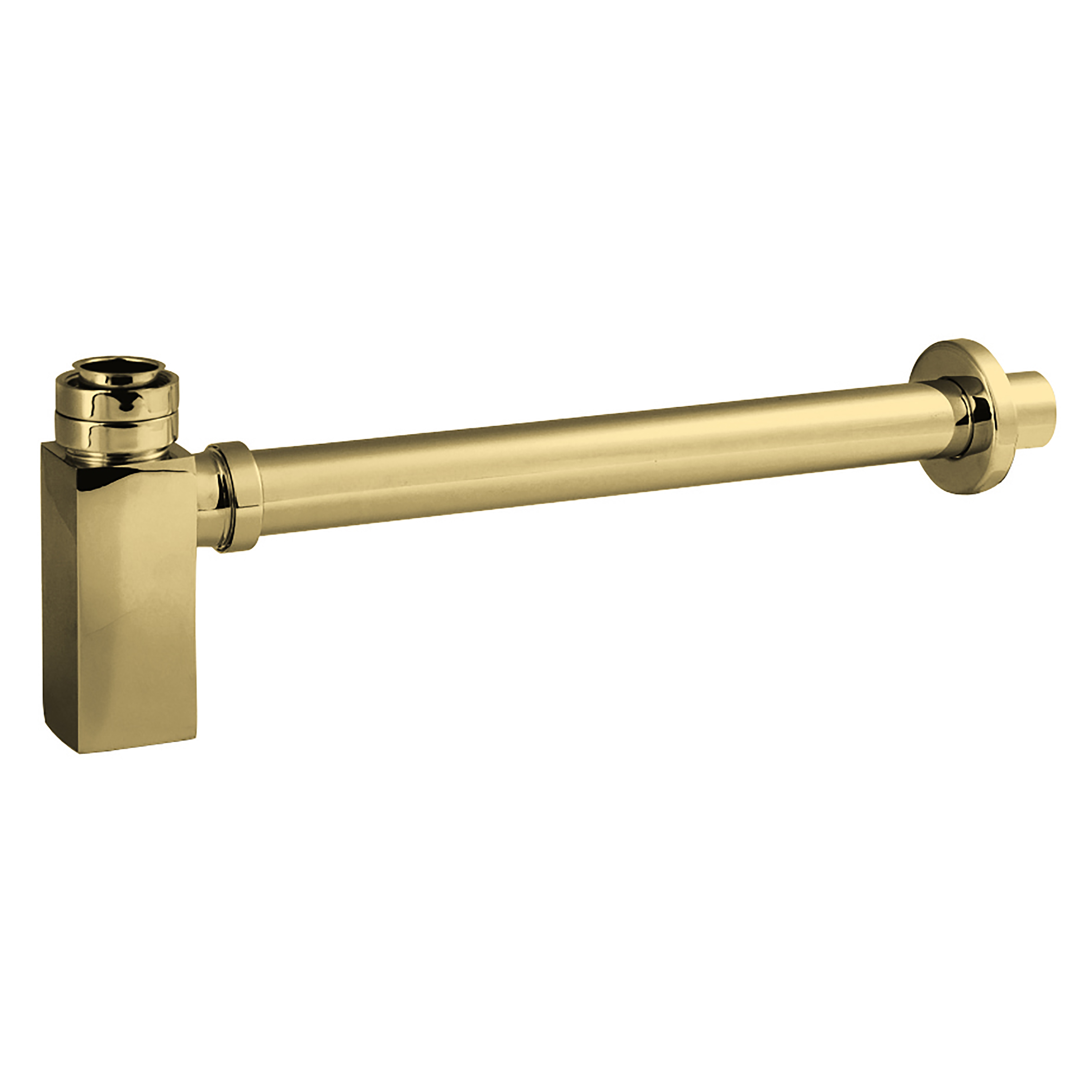 Hudson Reed Nuie Brushed Brass Square Bottle Trap and Extention Tube EK806