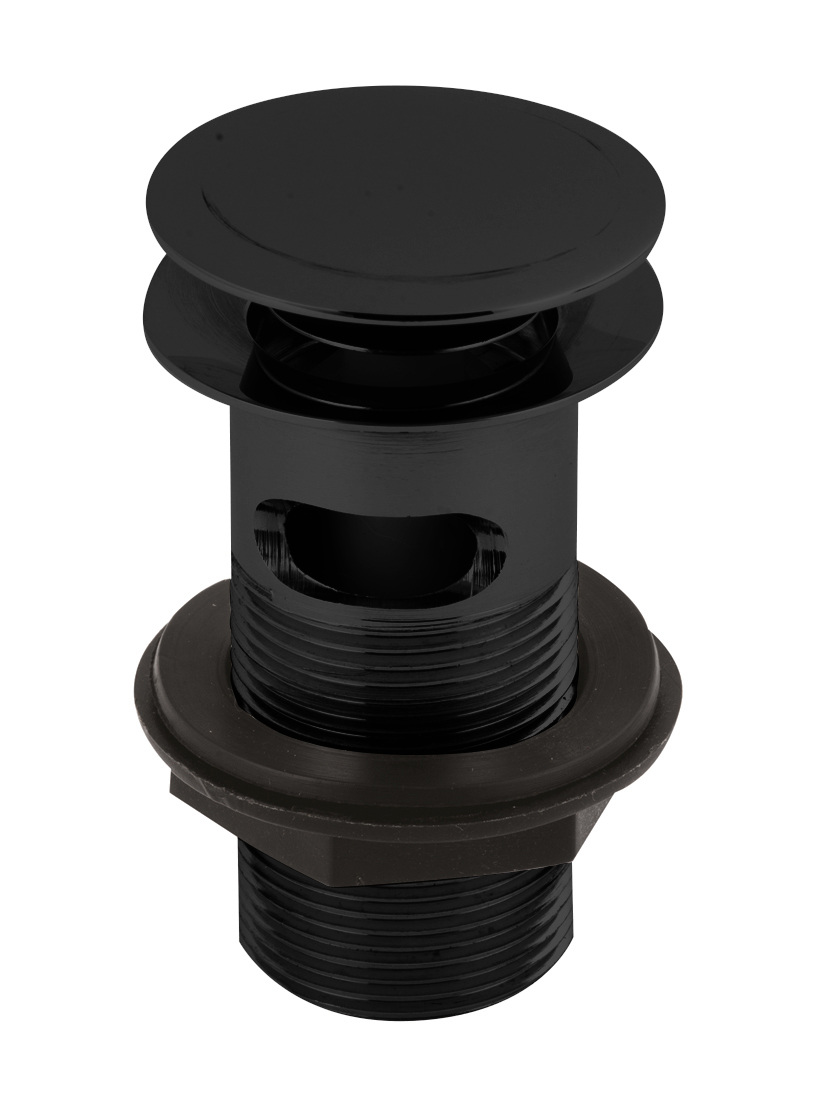 Hudson Reed Nuie Matt Black Push Button Basin Waste ER407