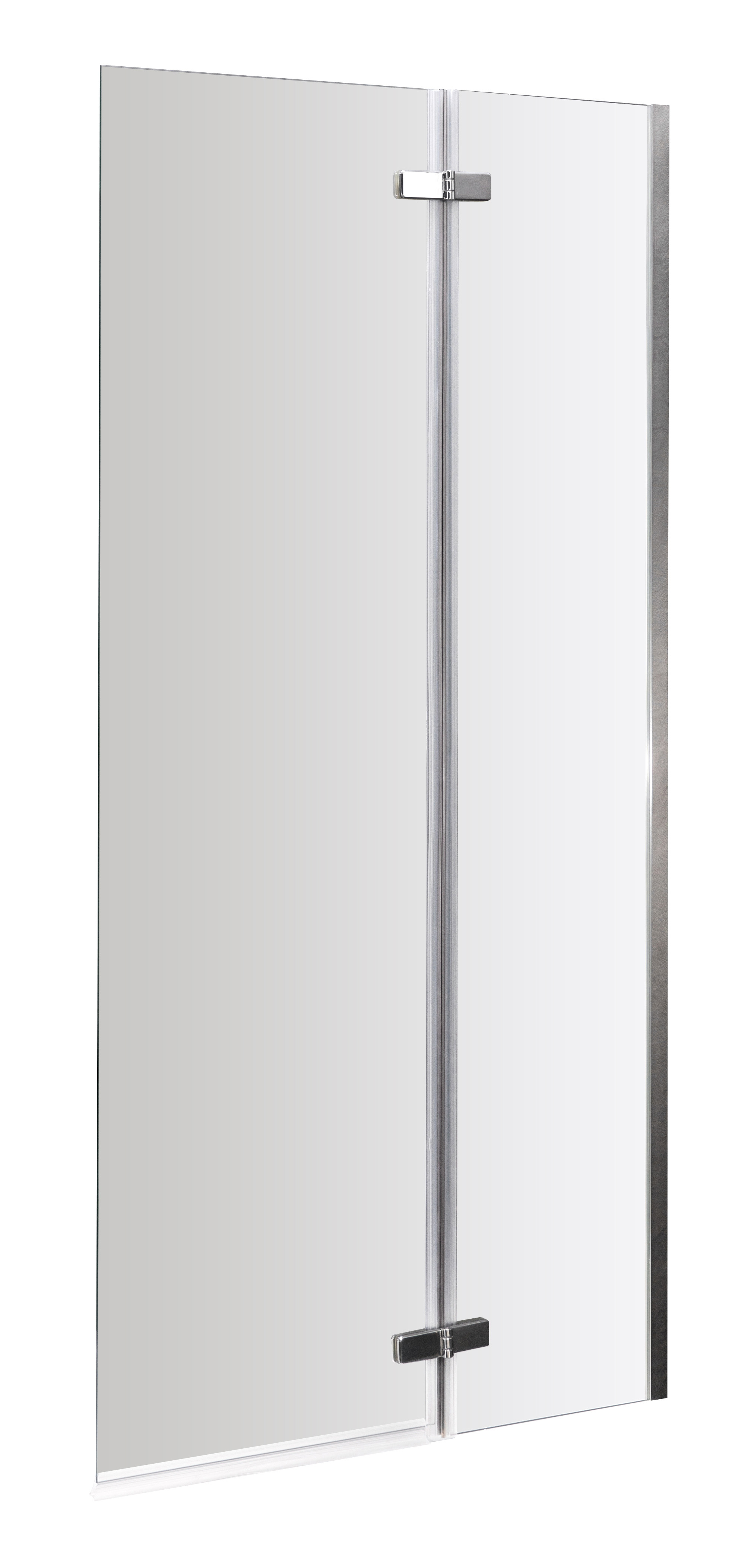 Nuie Chrome Square Hinged Bath Screen ERSS1