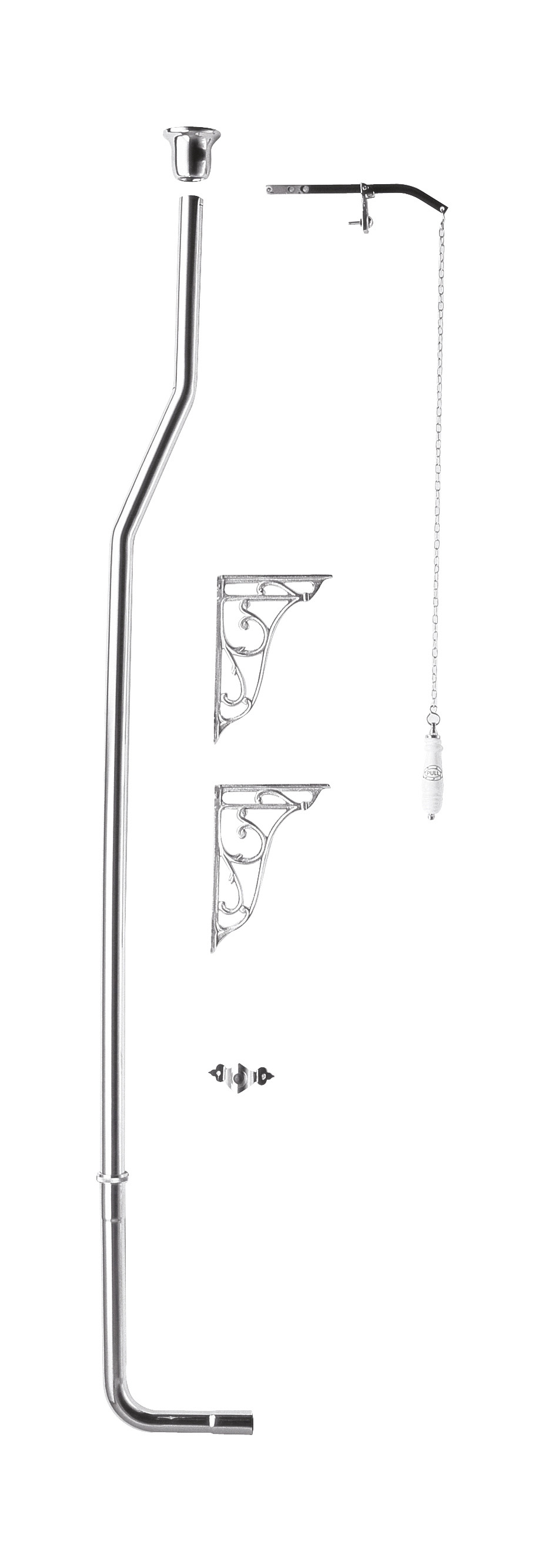 Hudson Reed Nuie Chrome High Level Flush Pipe Pack FA313