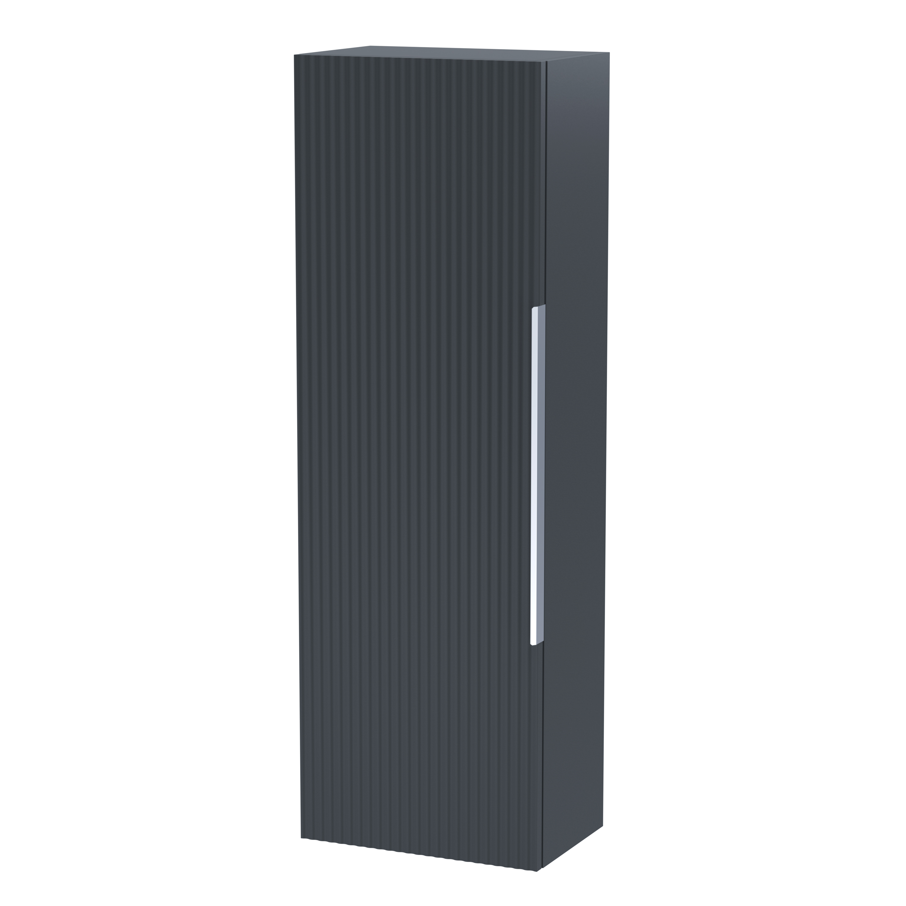 Hudson Reed Fluted Soft Black 400mm Tall Unit FLU1462