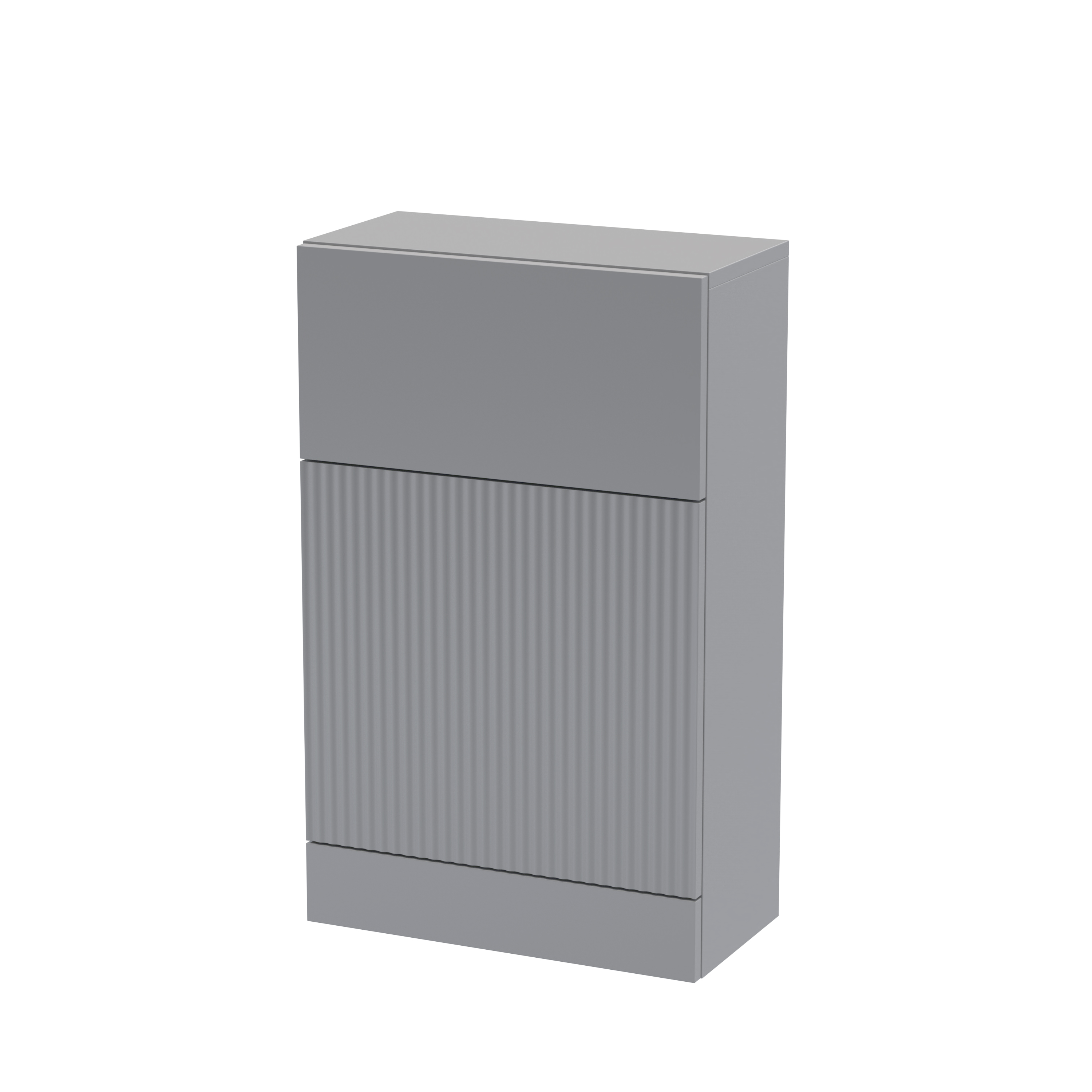 Hudson Reed Fluted Satin Grey 500mm WC Unit FLU241