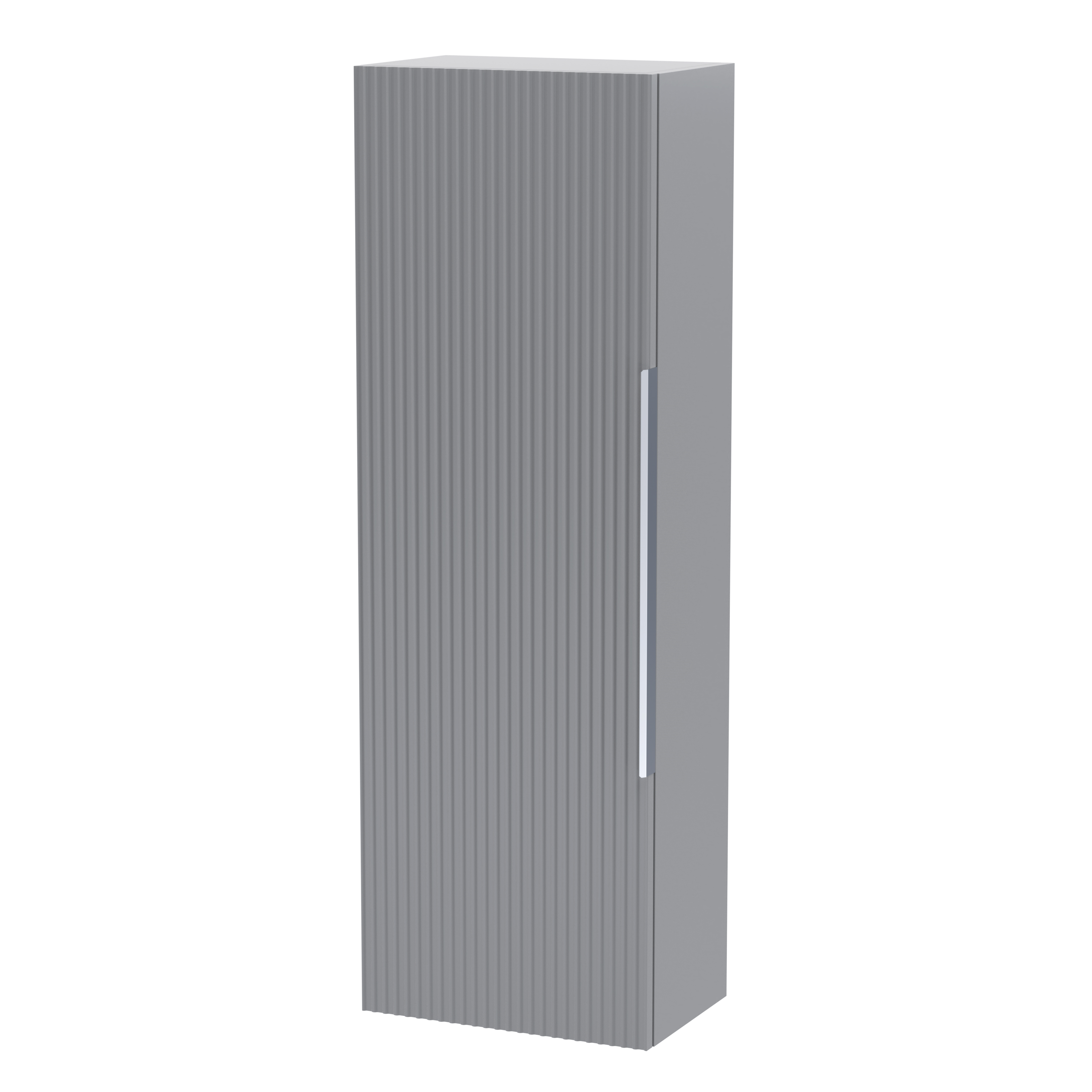 Hudson Reed Fluted Satin Grey 400mm Tall Unit FLU262