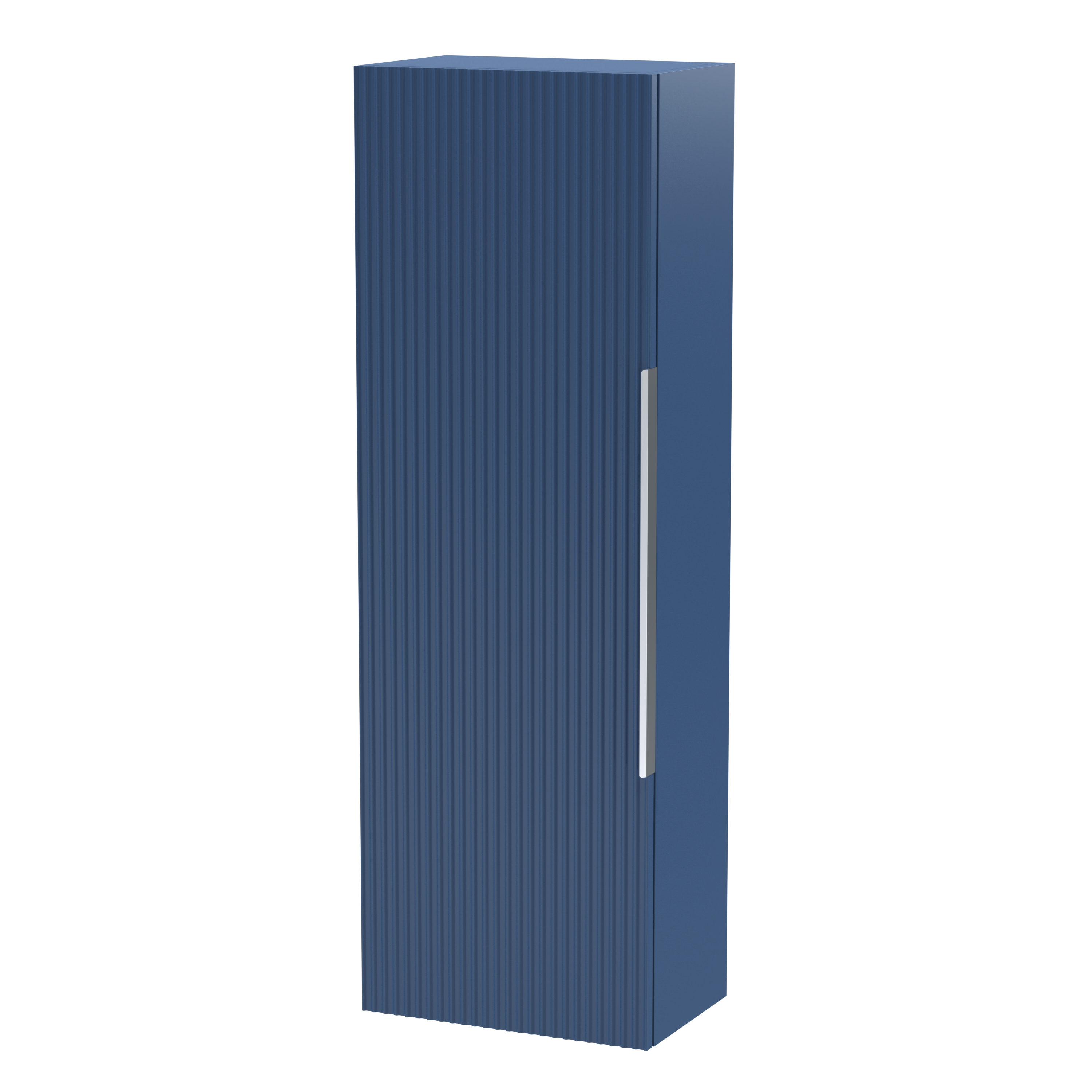 Hudson Reed Fluted Satin Blue 400mm Tall Unit FLU362