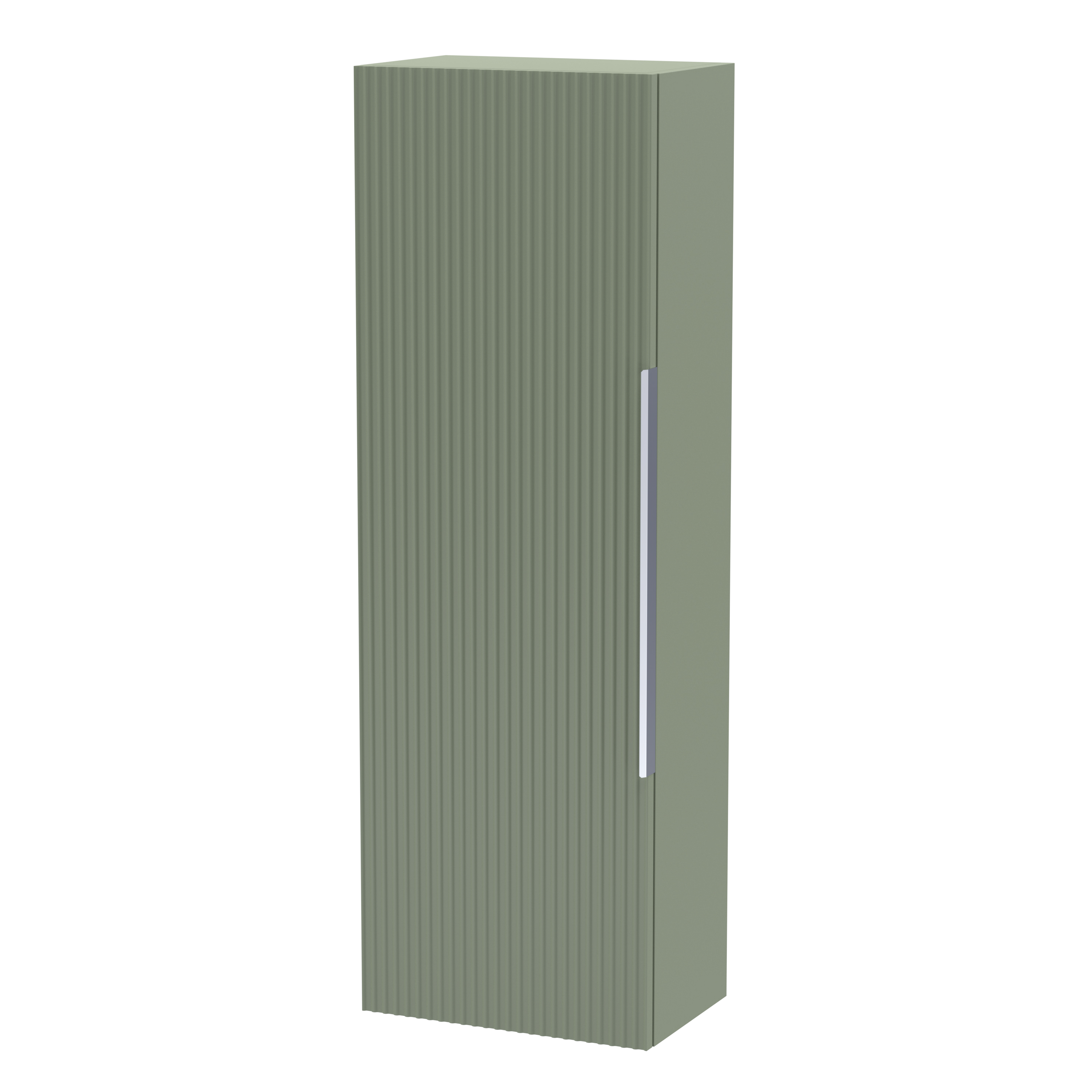 Hudson Reed Fluted Satin Green 400mm Tall Unit FLU862