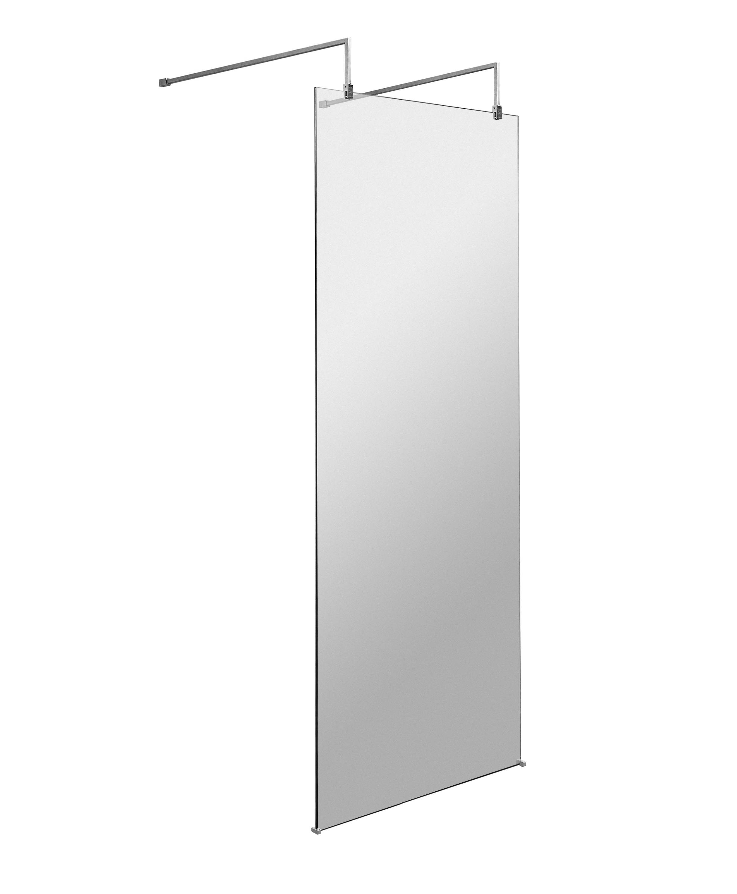Hudson Reed Wetroom Screen Chrome 800mm with Arms and Feet GPAF080