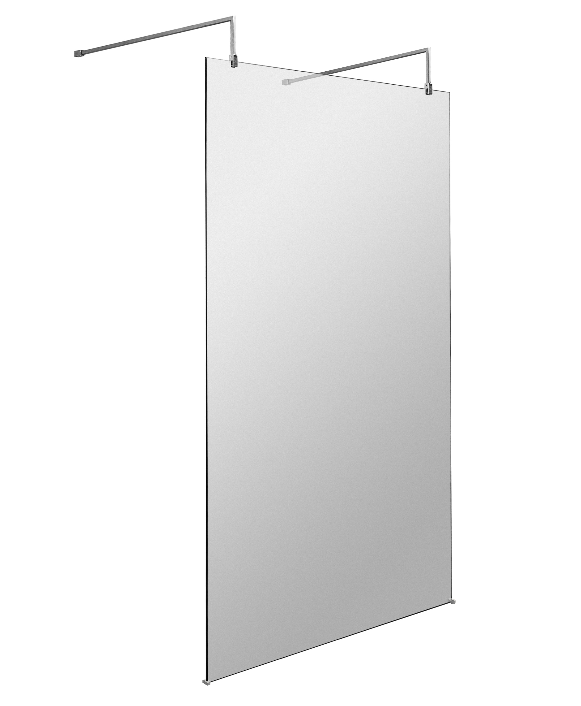 Hudson Reed Wetroom Screen Chrome 1200mm with Arms and Feet GPAF12