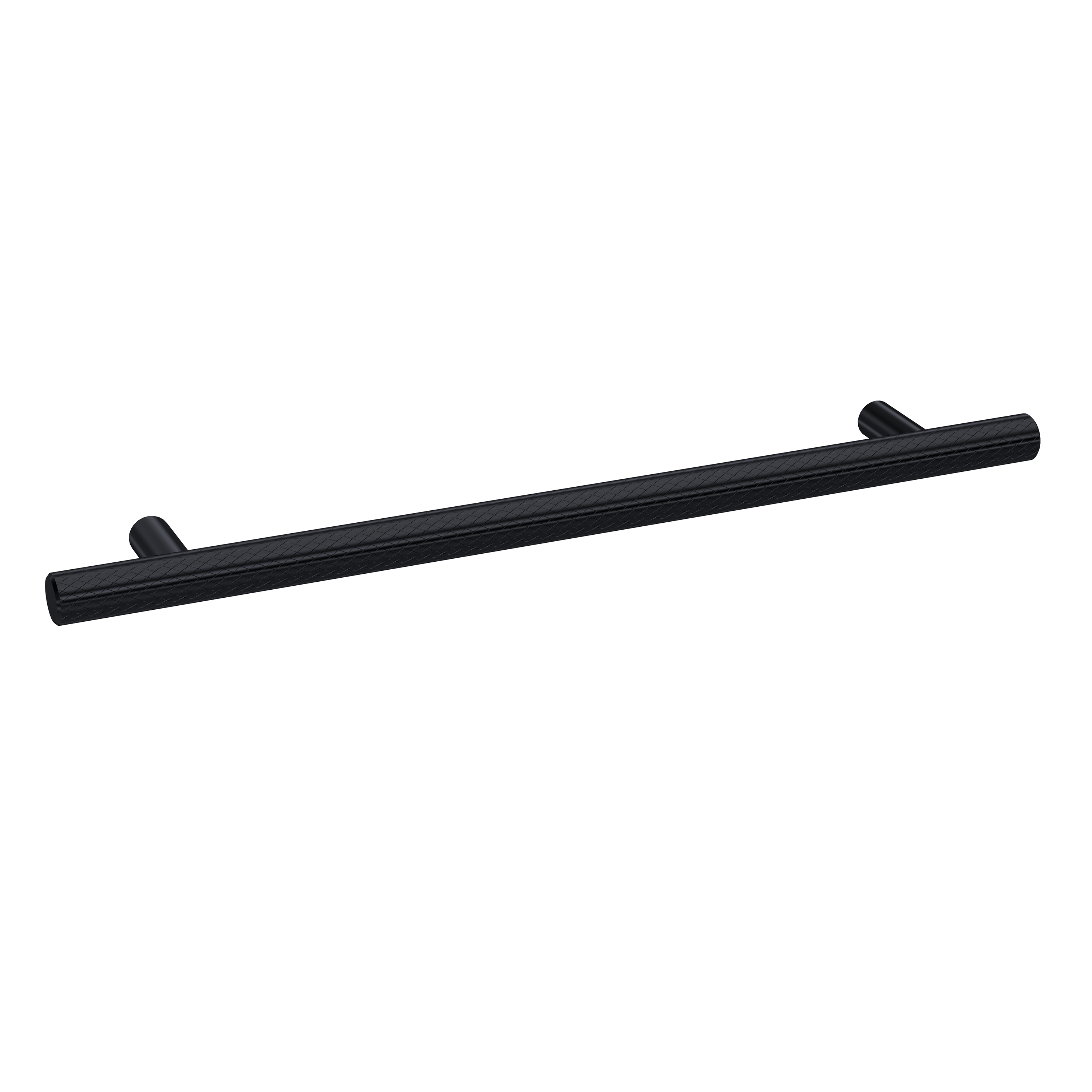Hudson Reed Nuie Matt Black Knurled Bar Handle 192mm H022