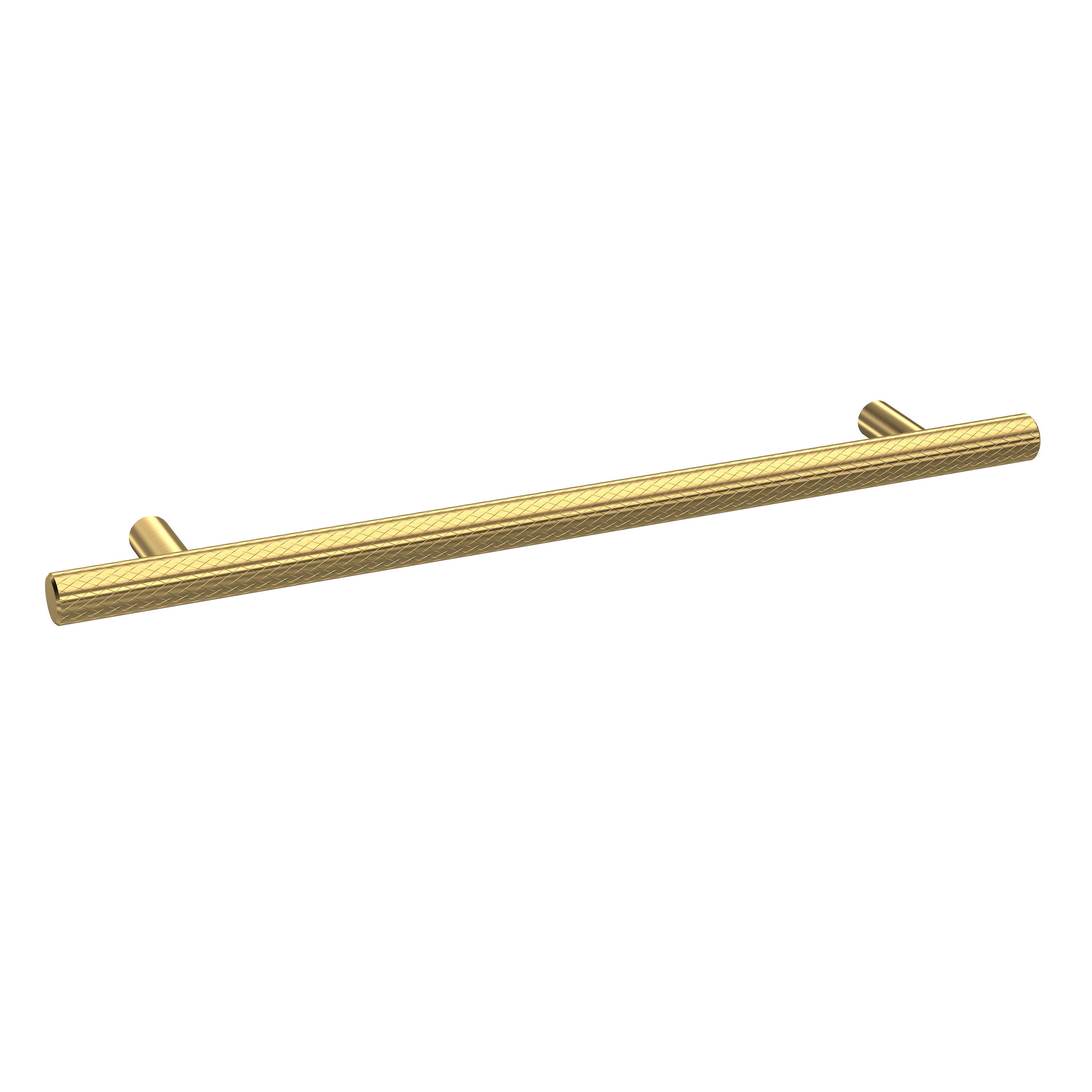 Hudson Reed Nuie Brushed Brass Knurled Bar Handle 192mm H032