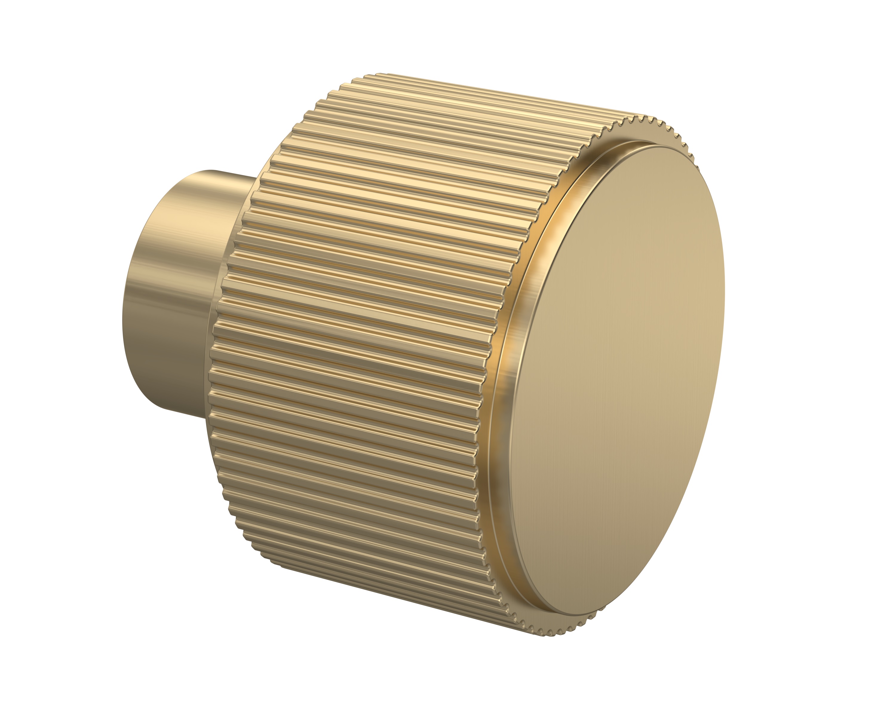Hudson Reed Nuie Brushed Brass Fluted Furniture Knob H317