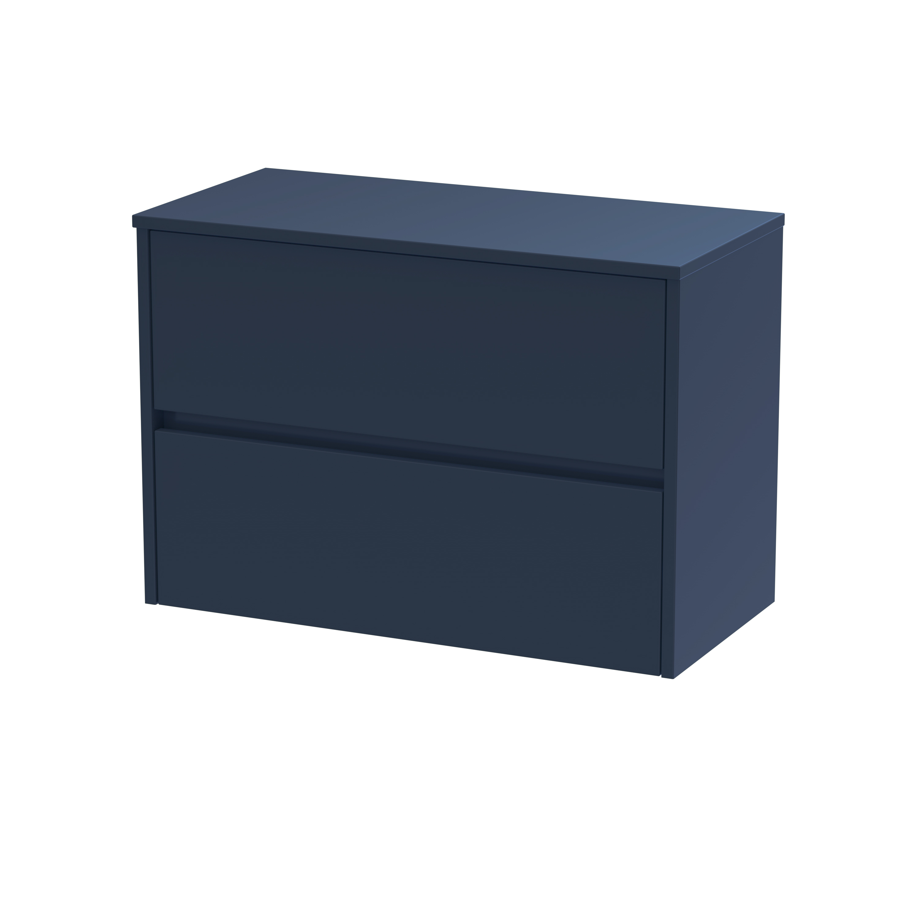 Nuie Havana Midnight Blue 800mm Wall Hung 2 Drawer Unit and Worktop HAV2906W