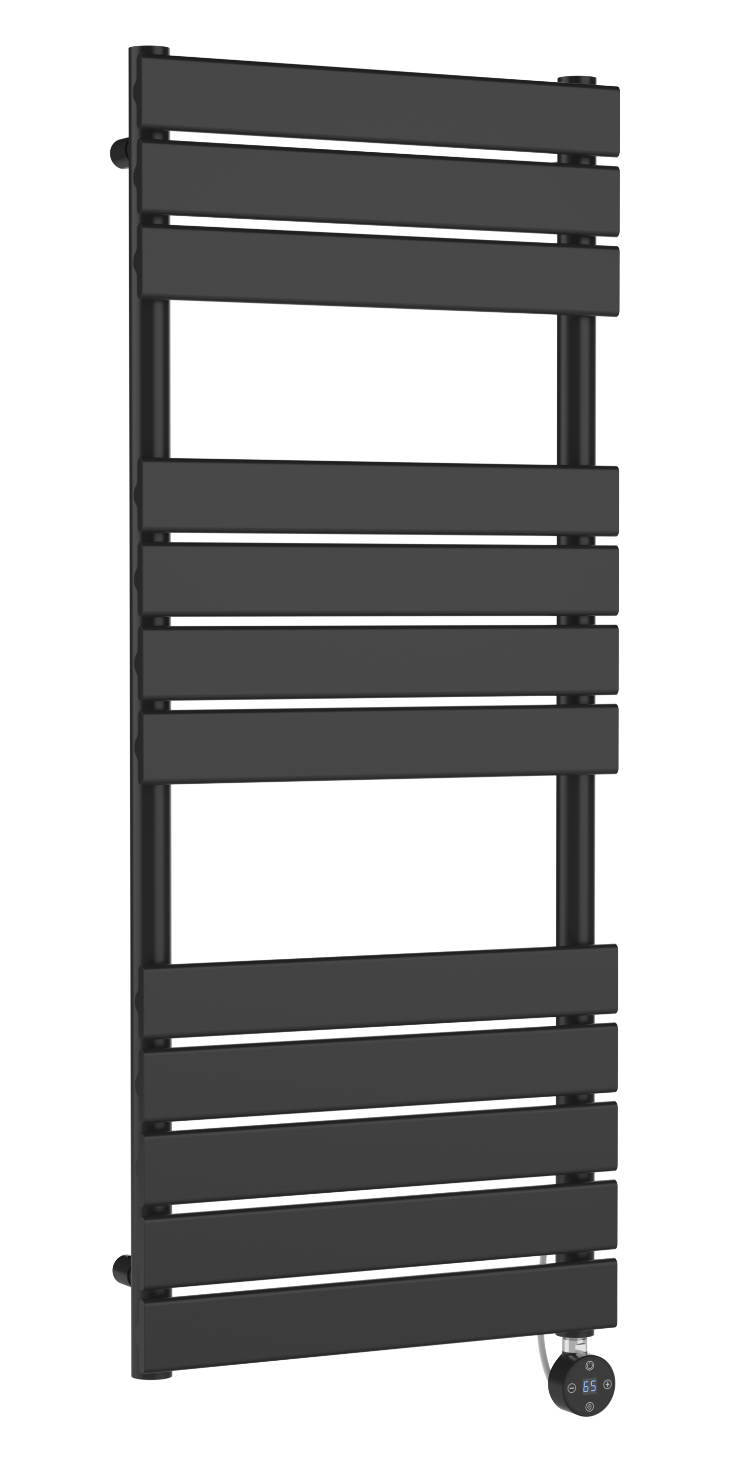 Hudson Reed Nuie Electric Flat Panel Towel Rail Anthracite Square Radiator 1213x500 HL159