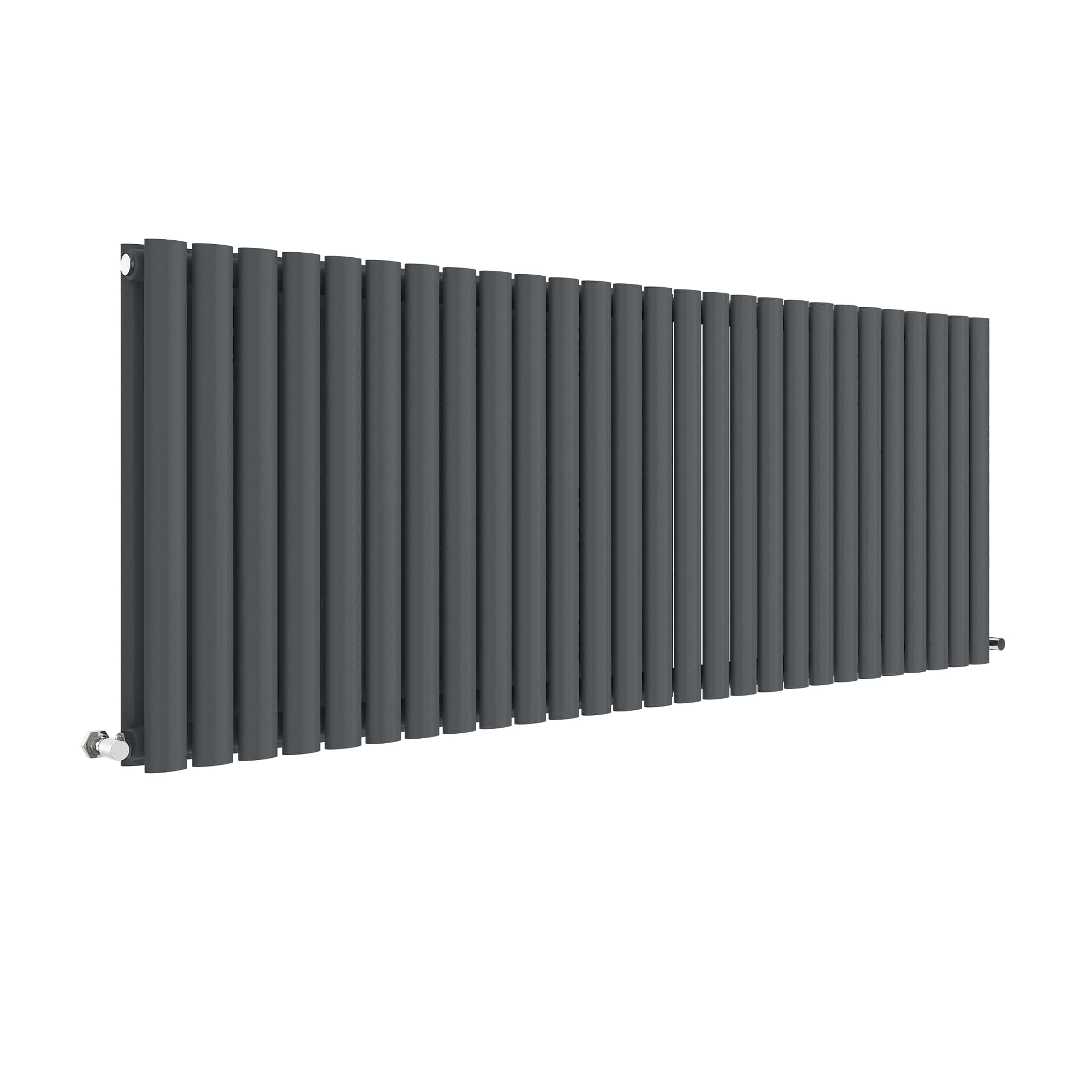 Hudson Reed Nuie Revive Anthracite Horizontal Double Panel Radiator 600 x 1572 HLA42D