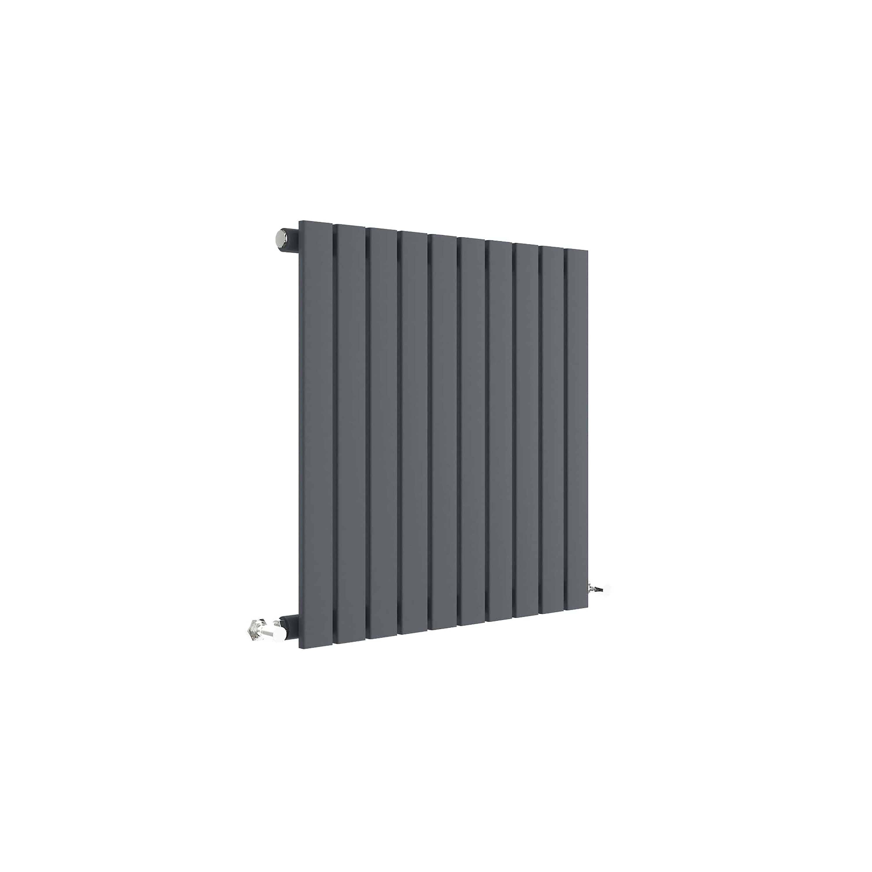 Hudson Reed Nuie Sloane Anthracite Horizontal Single Panel Radiator 600 x 586 HLA55