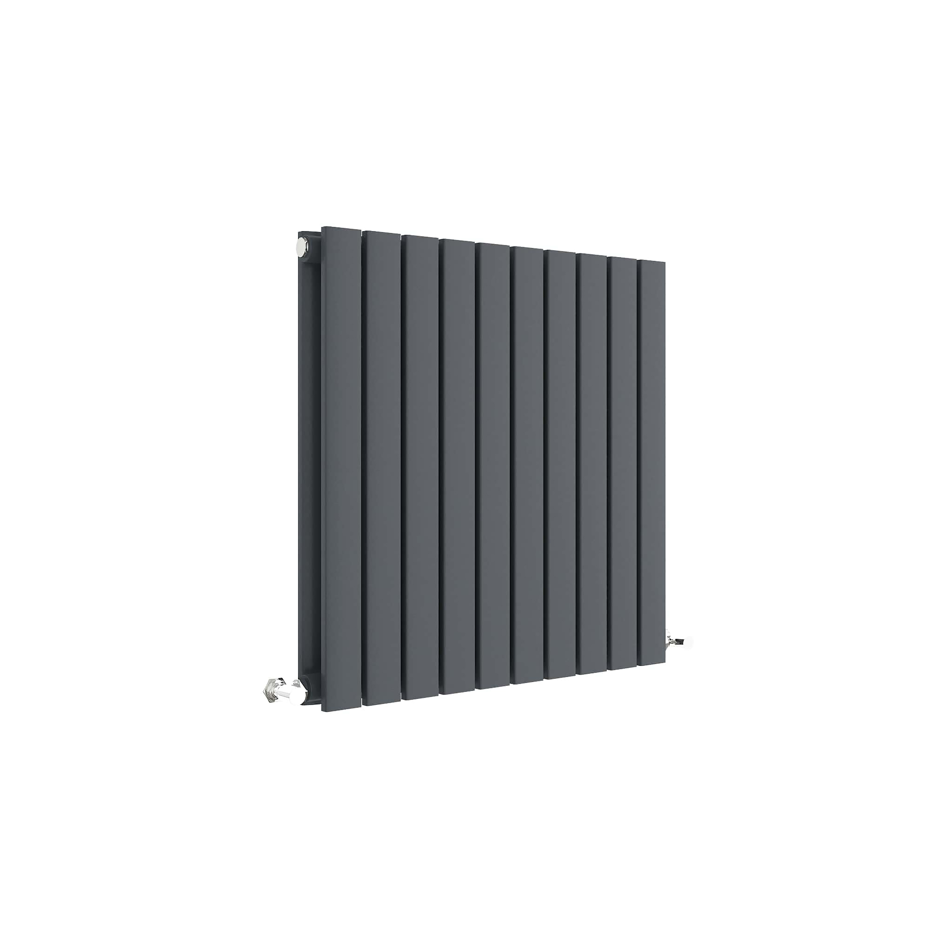 Hudson Reed Nuie Sloane Anthracite Horizontal Double Panel Radiator 600 x 586 HLA55D