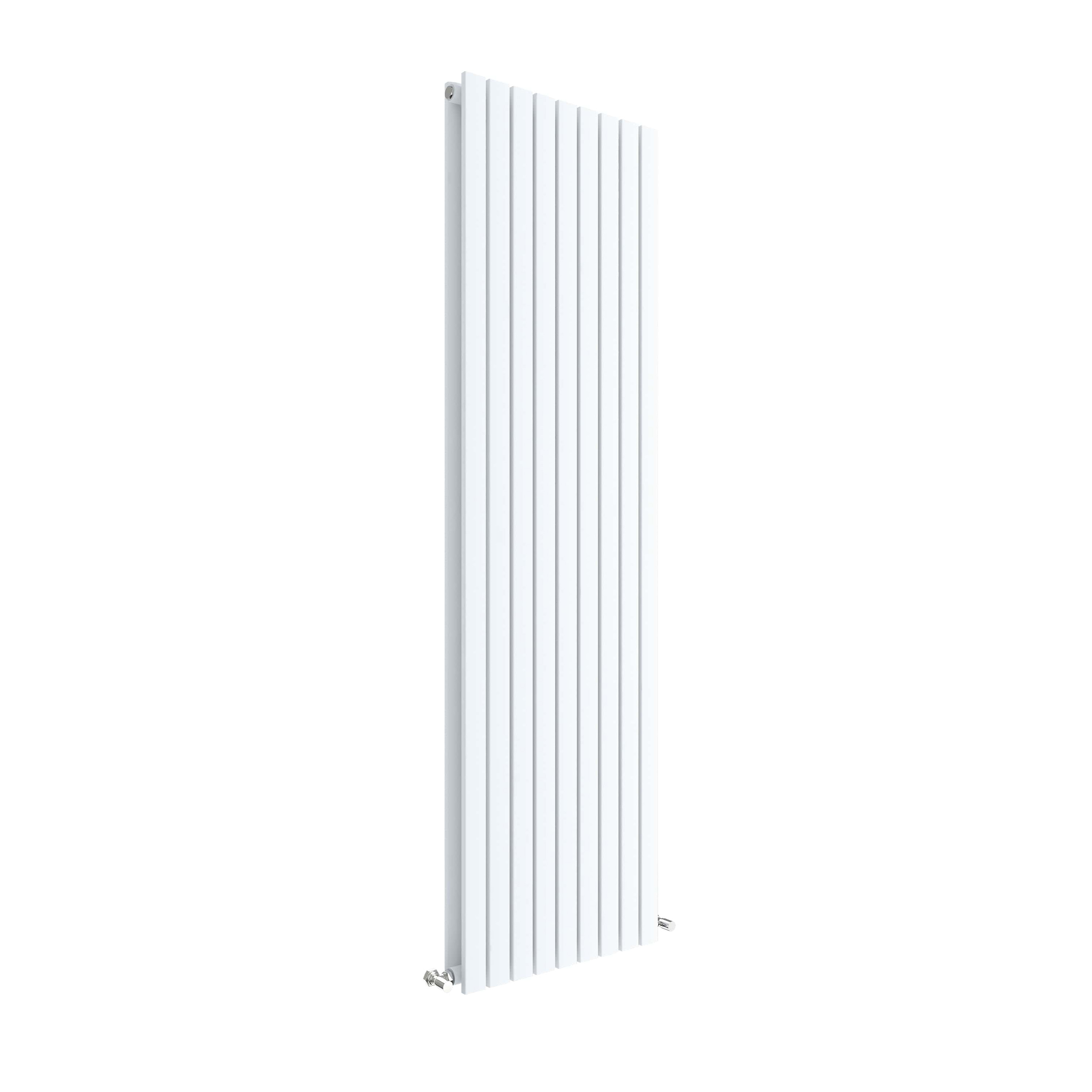 Hudson Reed Nuie Sloane Satin White Vertical Double Panel Radiator 1800 x 528 HLW47D