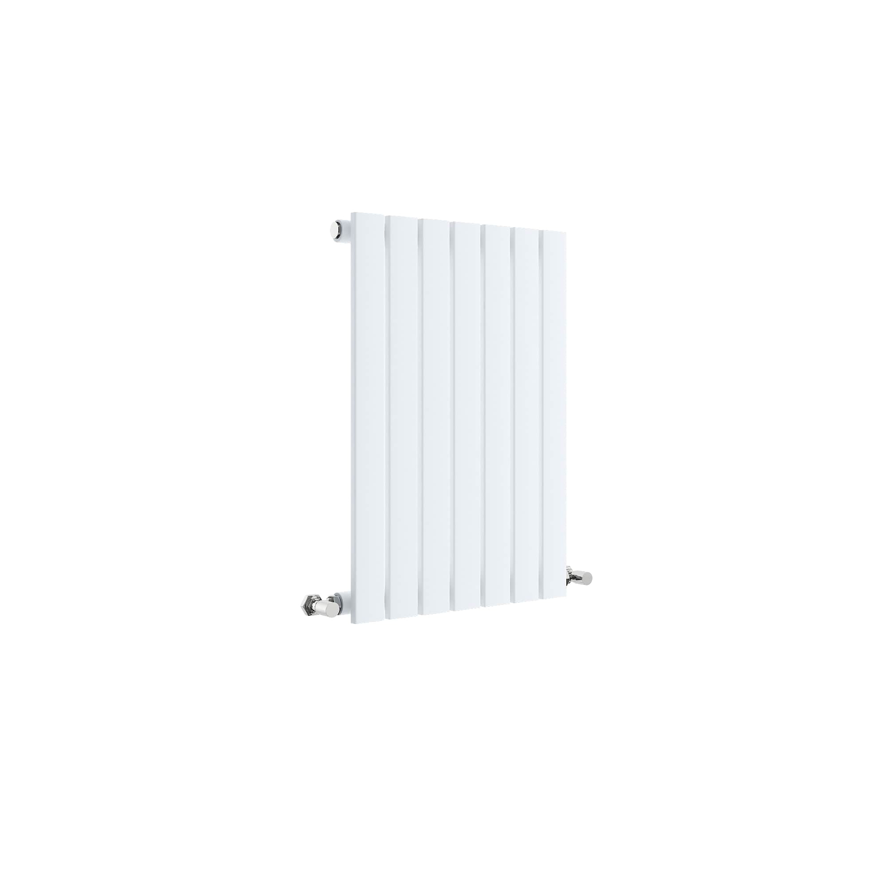 Hudson Reed Nuie Sloane Satin White Horizontal Single Panel Radiator 600 x 412 HLW54