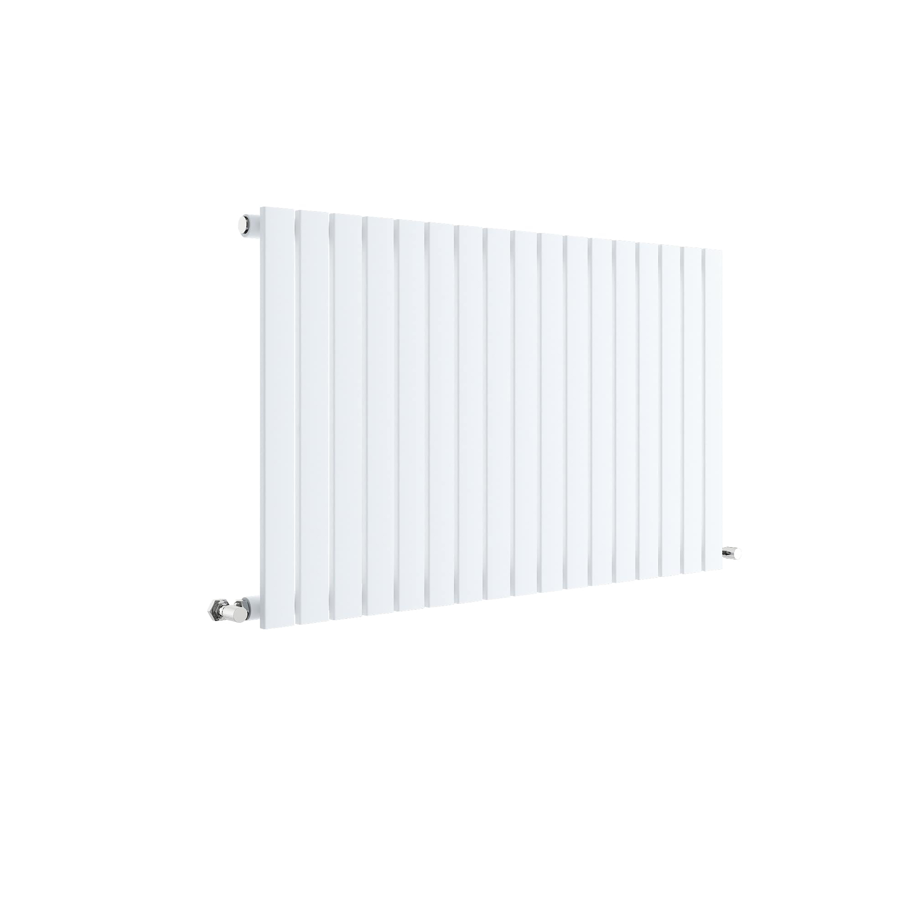 Hudson Reed Nuie Sloane Satin White Horizontal Single Panel Radiator 600 x 992 HLW56