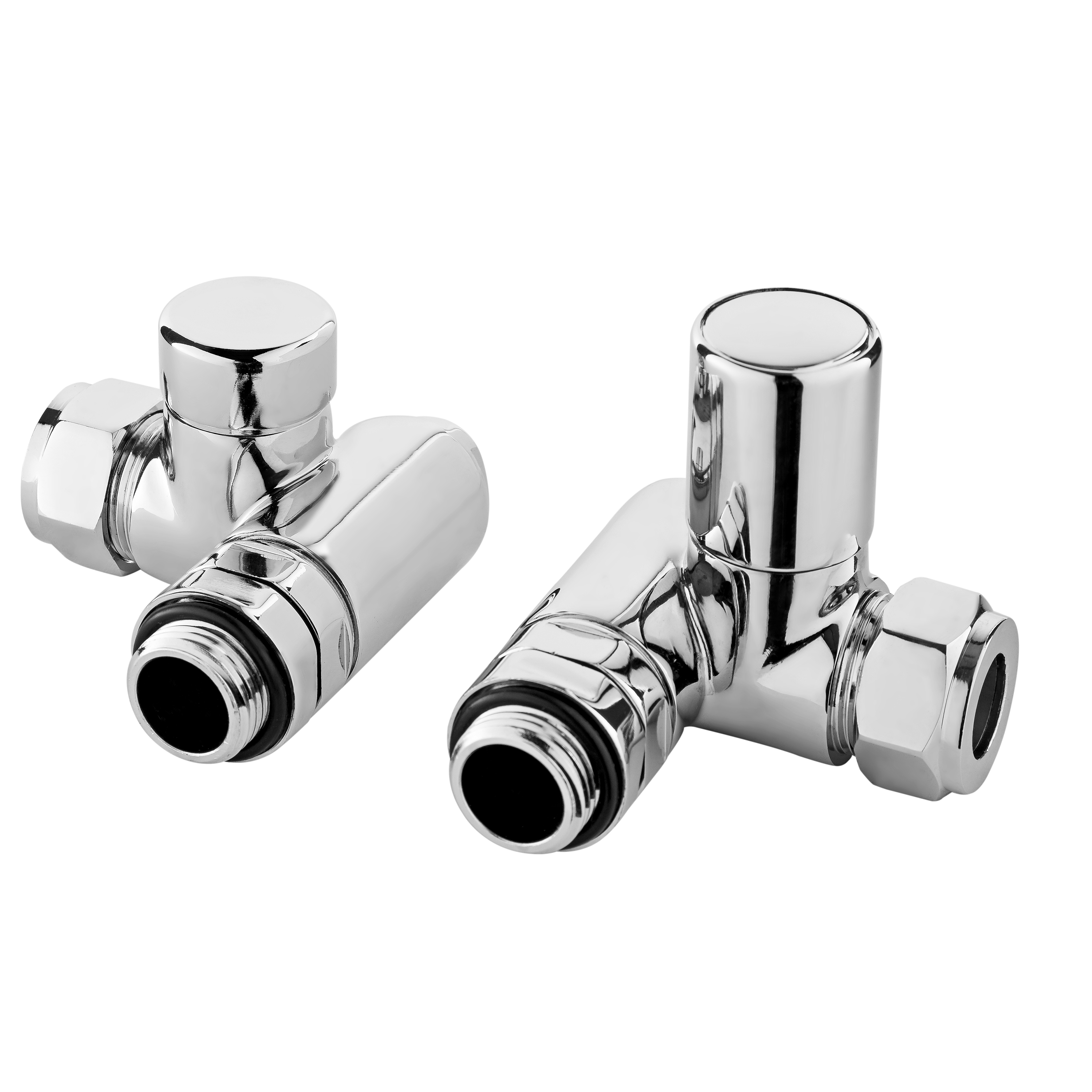 Hudson Reed Nuie Radiator Valves Chrome Corner Duel Fuel Valve Pack pairs HT309