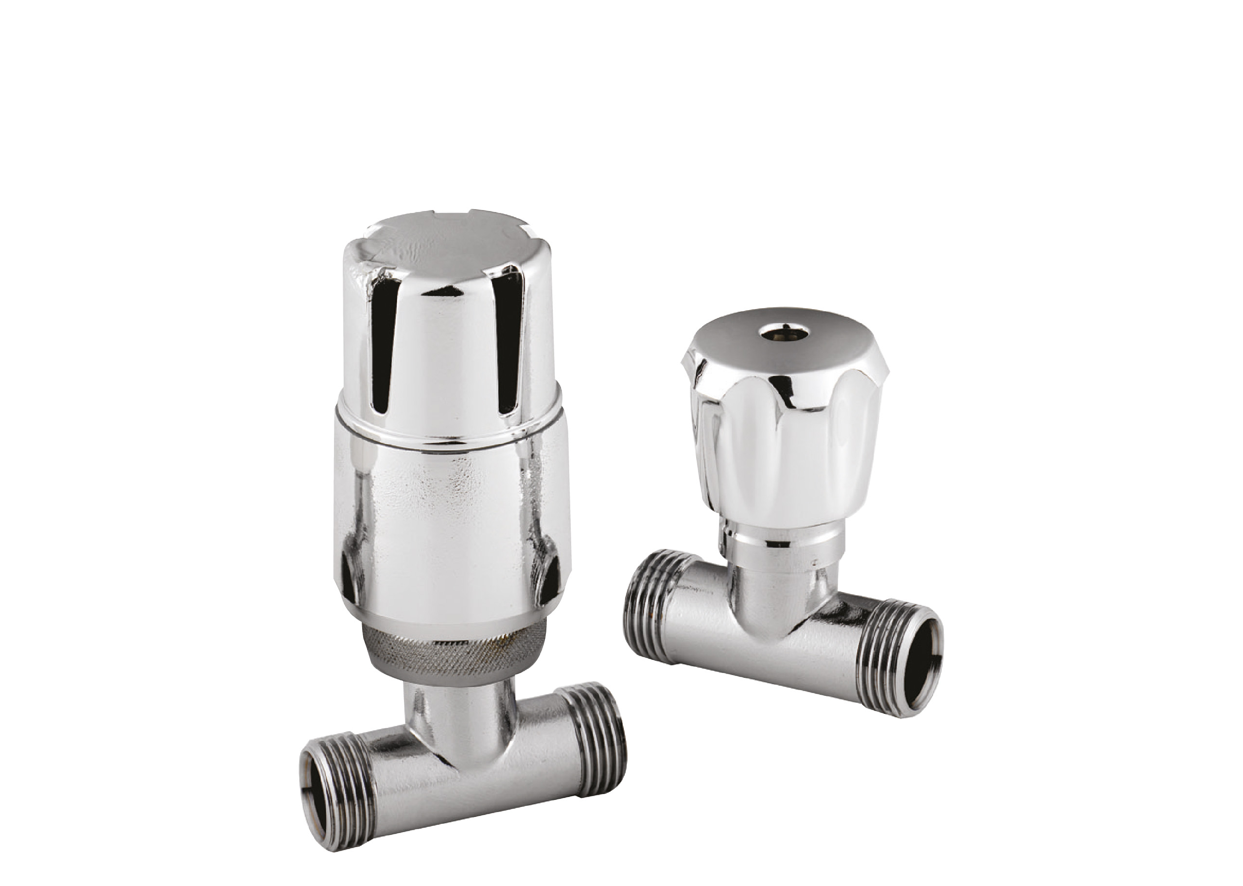 Hudson Reed Nuie Radiator Valves Chrome Straight Valve Pack pairs HT325