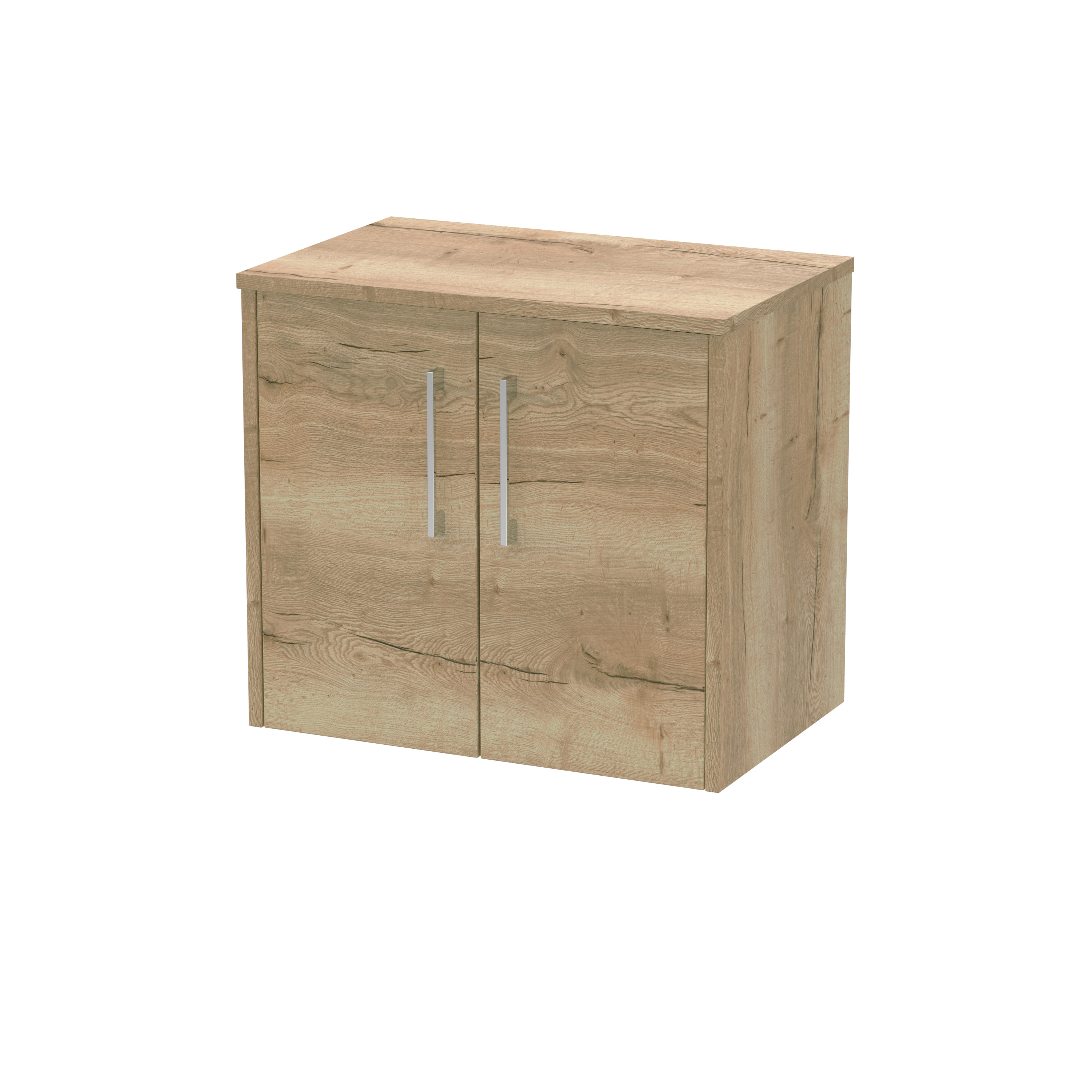 Hudson Reed Juno Autumn Oak 600mm Wall Hung 2 Door Vanity Unit and Worktop JNU1823W