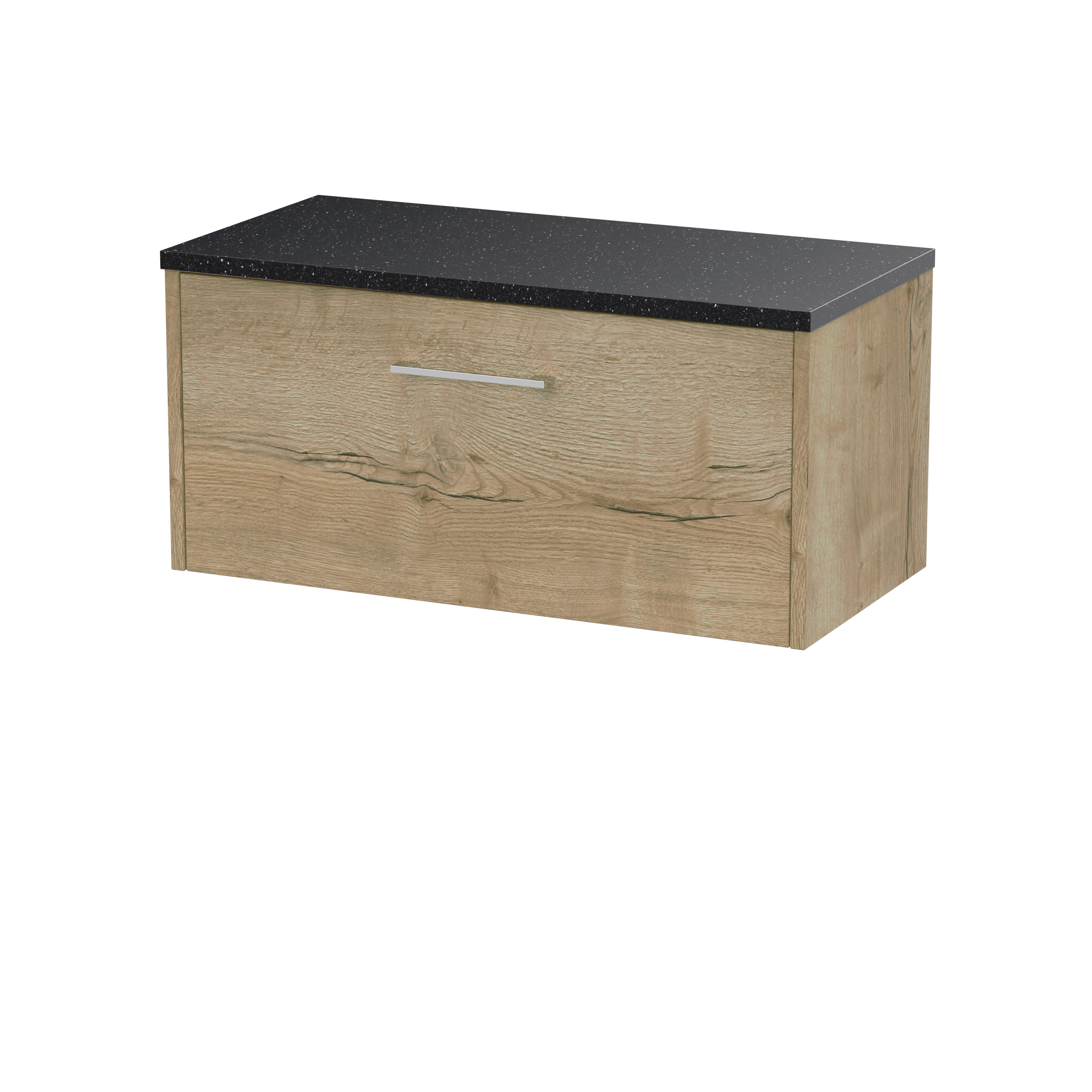 Hudson Reed Juno Autumn Oak 800mm Wall Hung Vanity Unit and Laminate Top JNU1825LSB